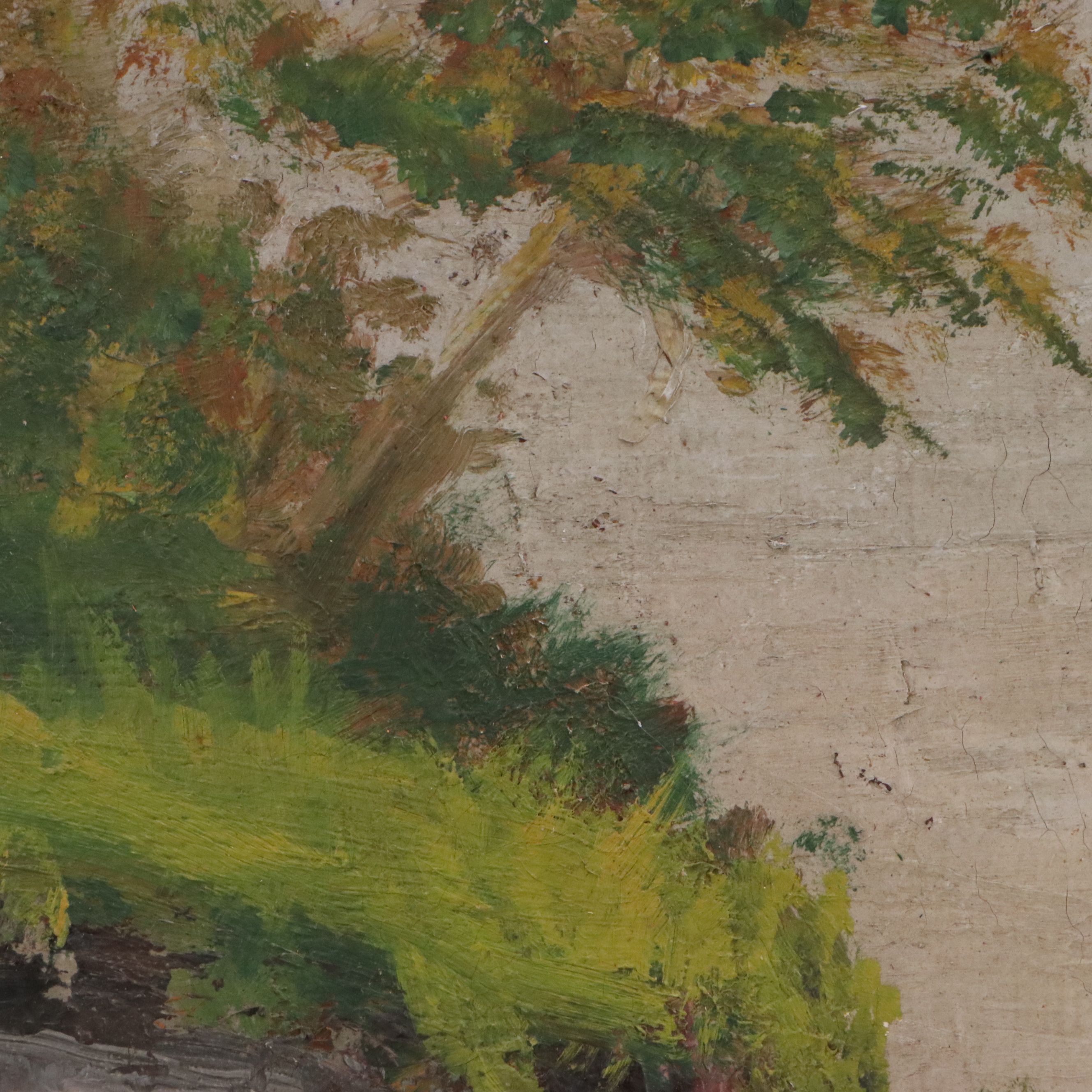 Harrison J. Maxwell Landscape Oil Painting "Rocky Fork Near Gahanna," 20th C.