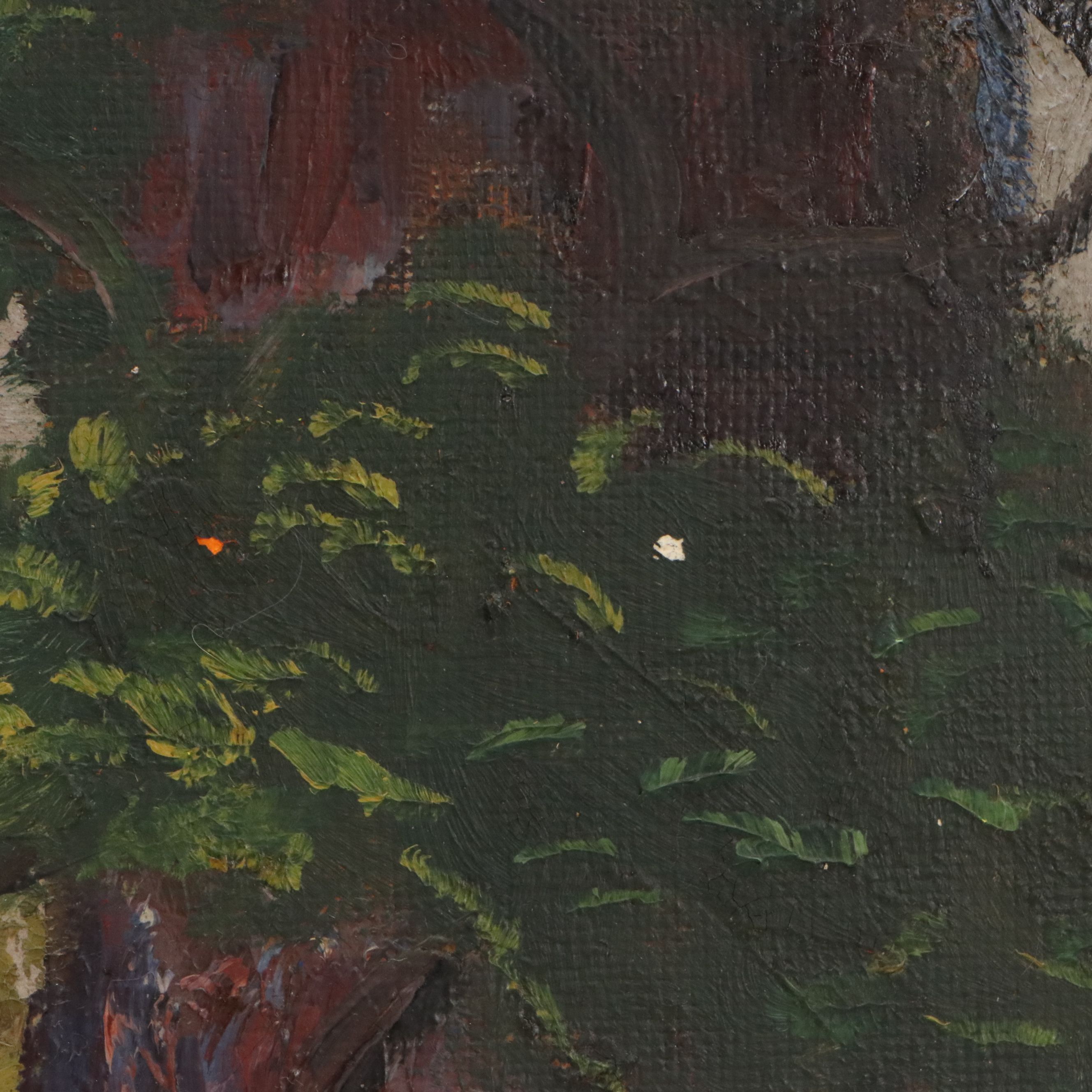 Harrison J. Maxwell Landscape Oil Painting "Rocky Fork Near Gahanna," 20th C.