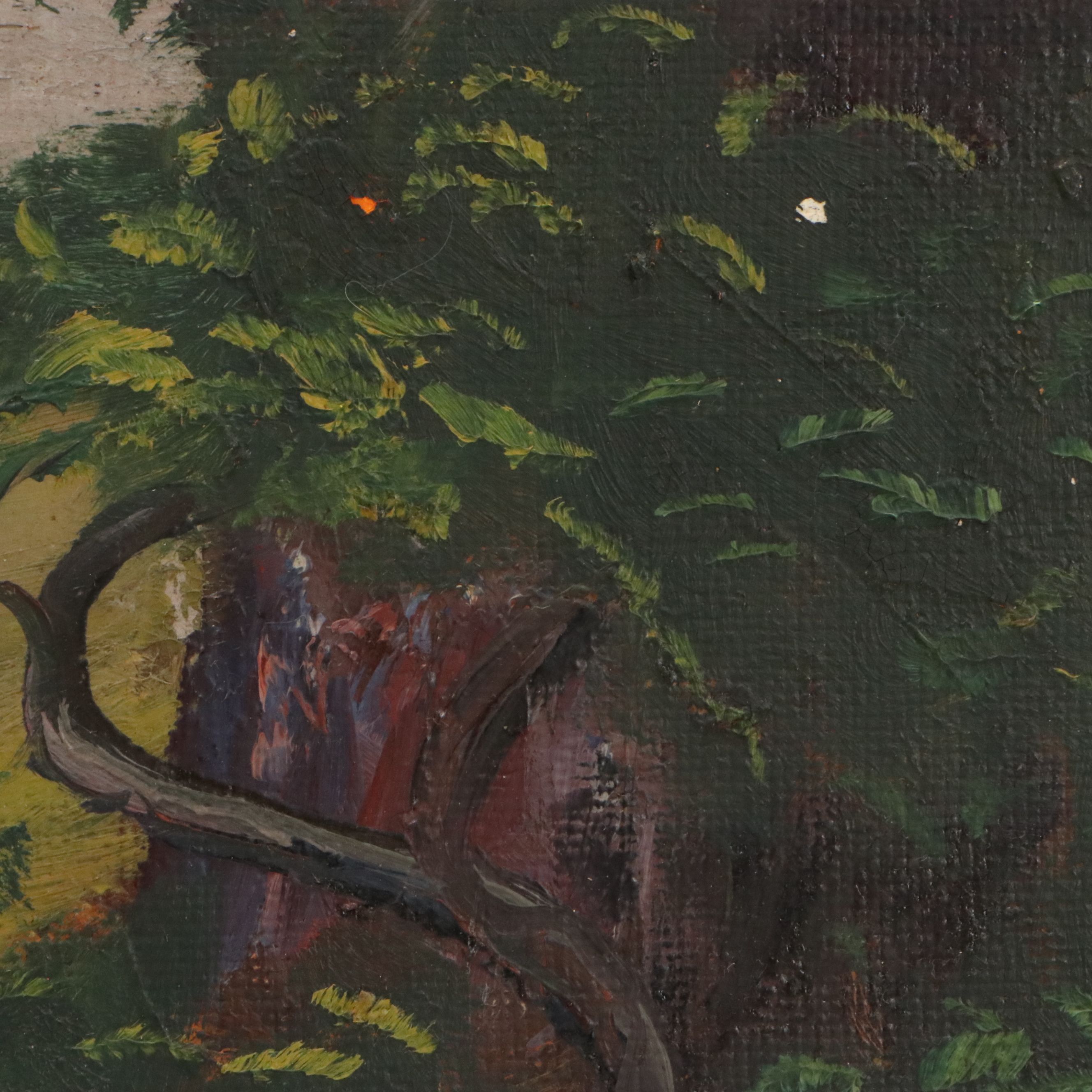 Harrison J. Maxwell Landscape Oil Painting "Rocky Fork Near Gahanna," 20th C.