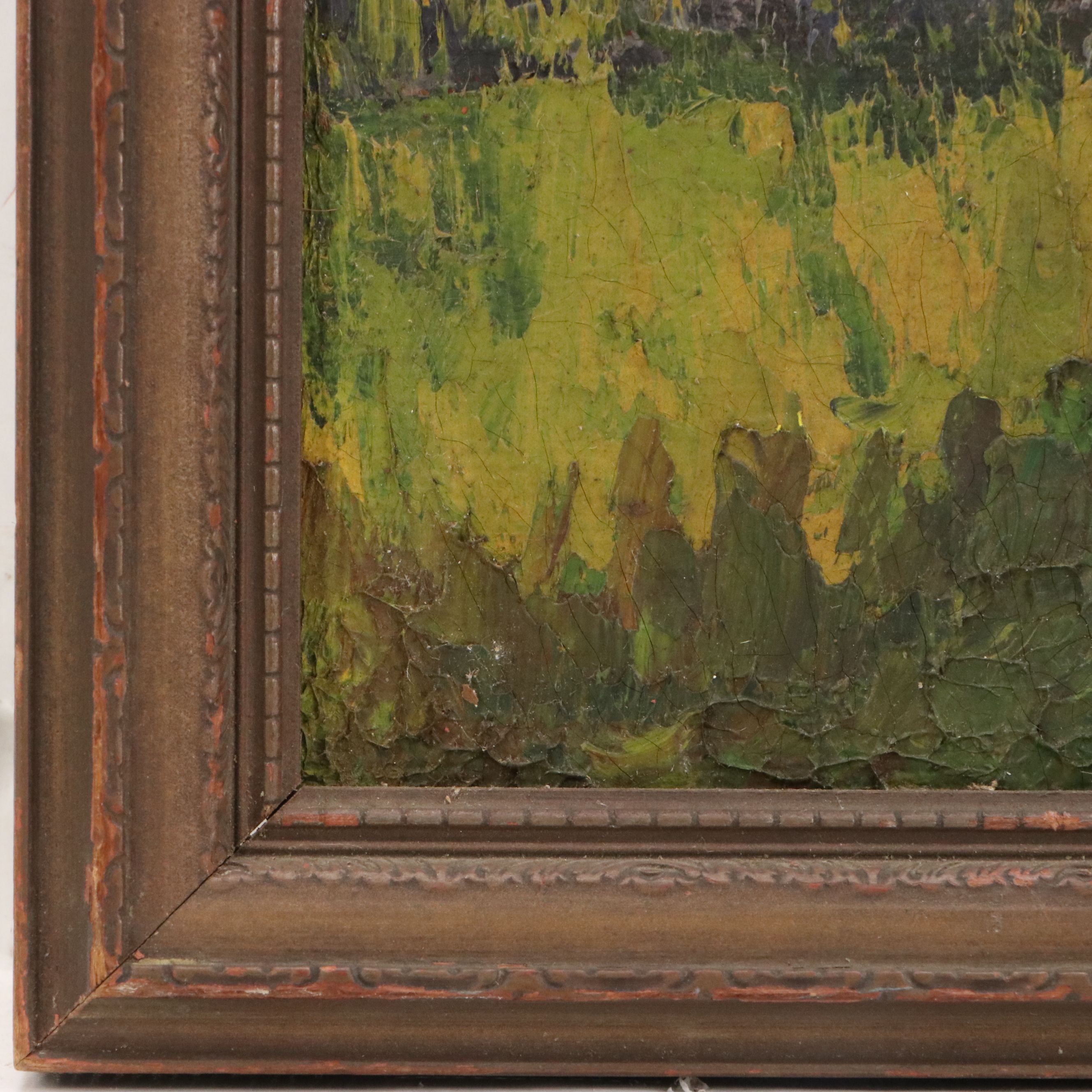 Harrison J. Maxwell Landscape Oil Painting "Rocky Fork Near Gahanna," 20th C.