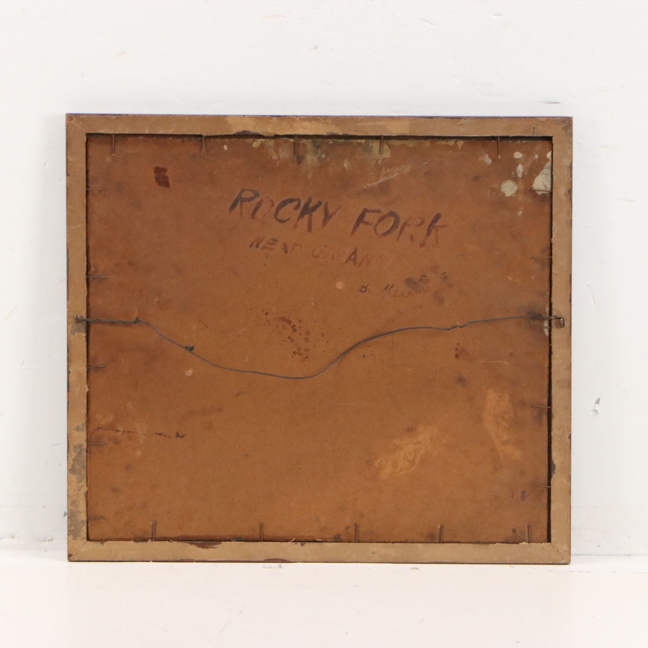 Harrison J. Maxwell Landscape Oil Painting "Rocky Fork Near Gahanna," 20th C.