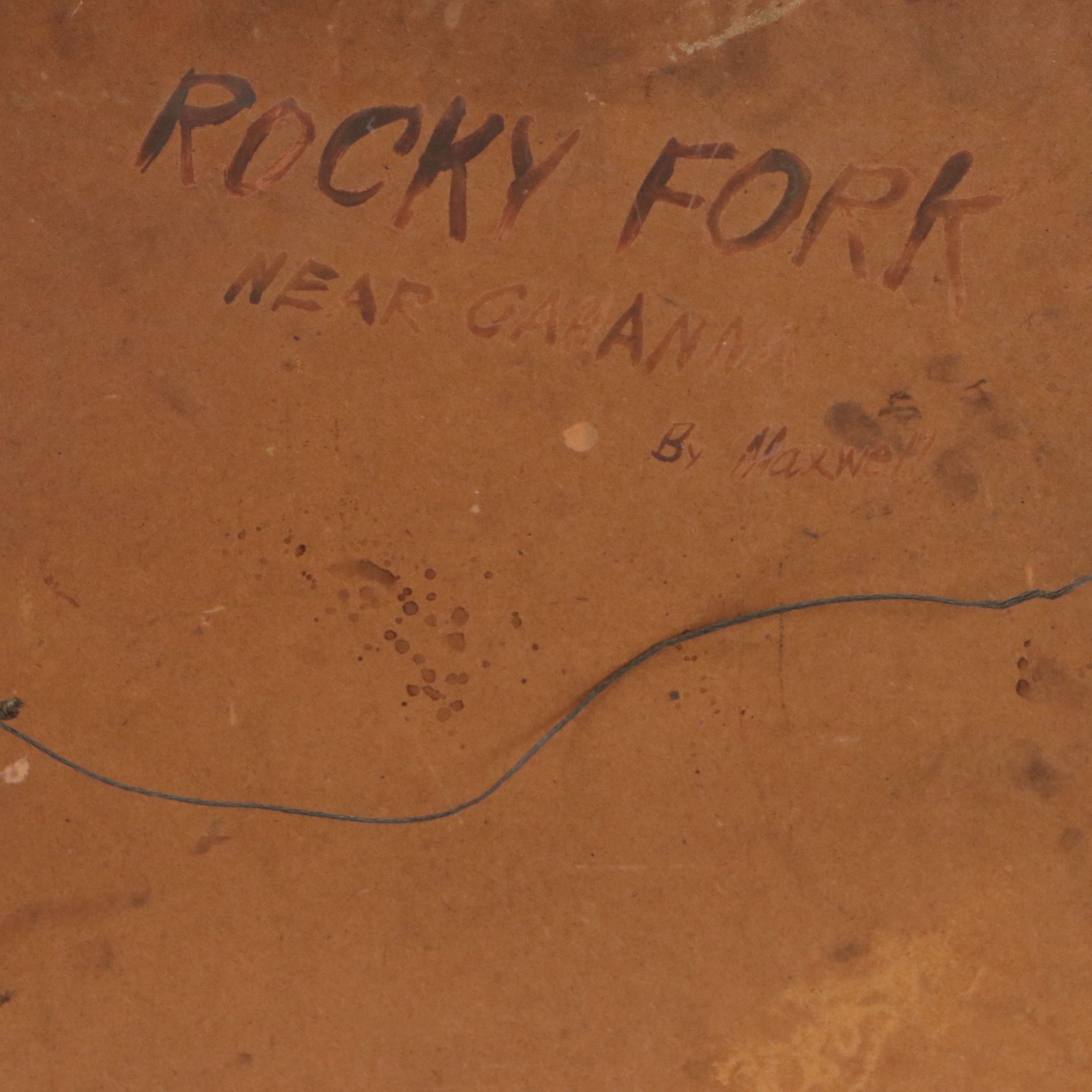 Harrison J. Maxwell Landscape Oil Painting "Rocky Fork Near Gahanna," 20th C.