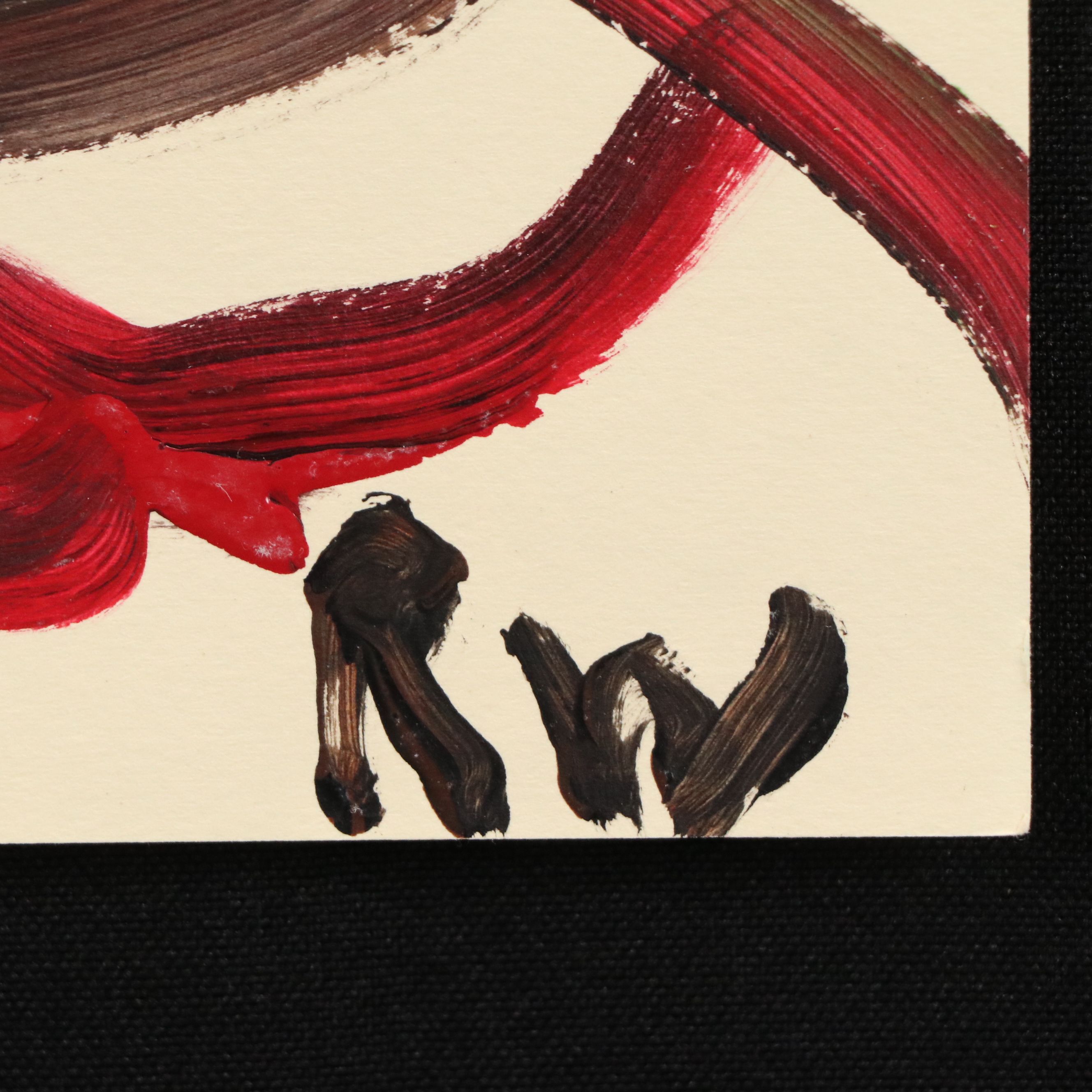 Robert Wright Acrylic Paintings of Naive Faces, Mid to Late 20th Century