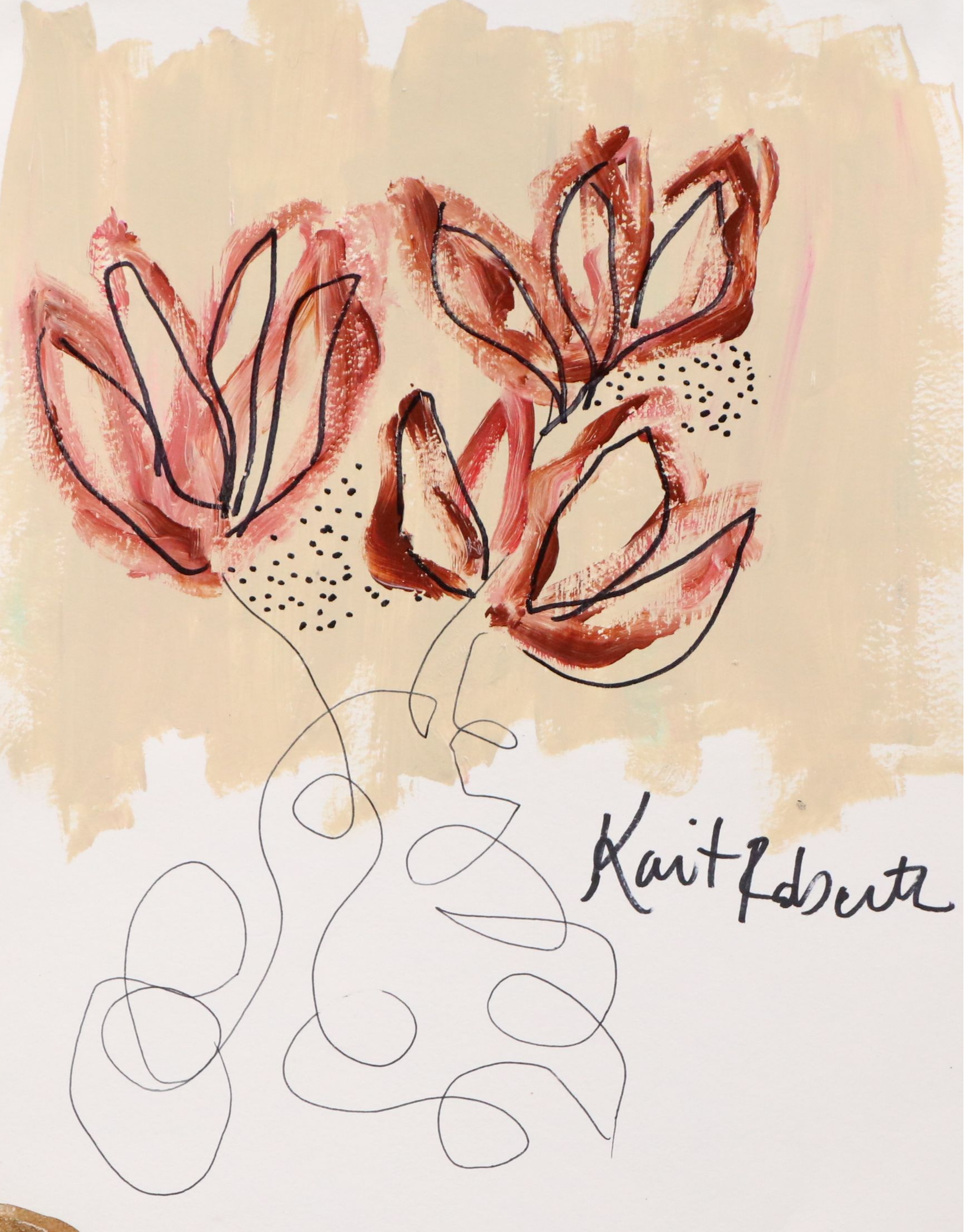 Kait Roberts Acrylic Painting "Did You Get A Perm?," 2025