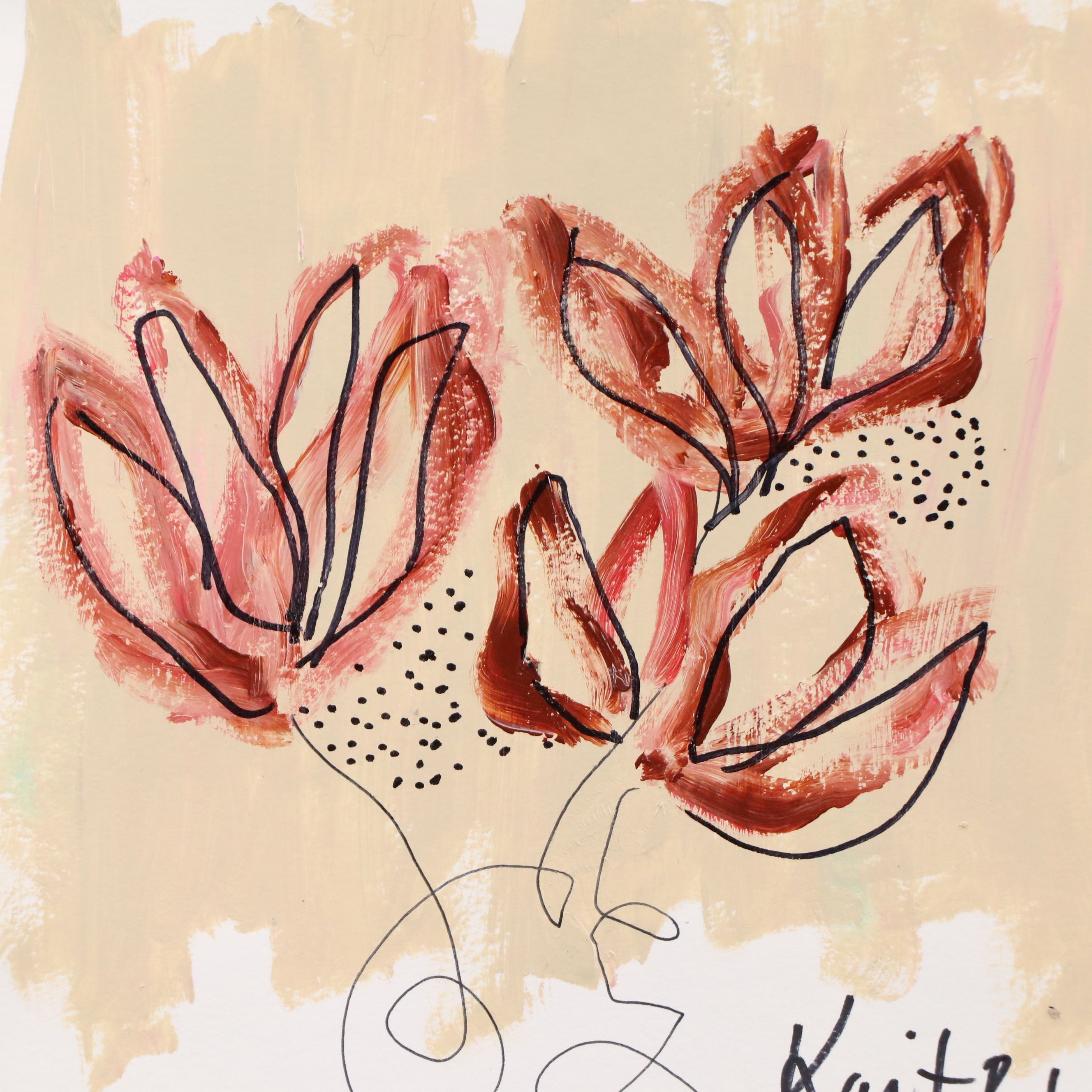 Kait Roberts Acrylic Painting "Did You Get A Perm?," 2025