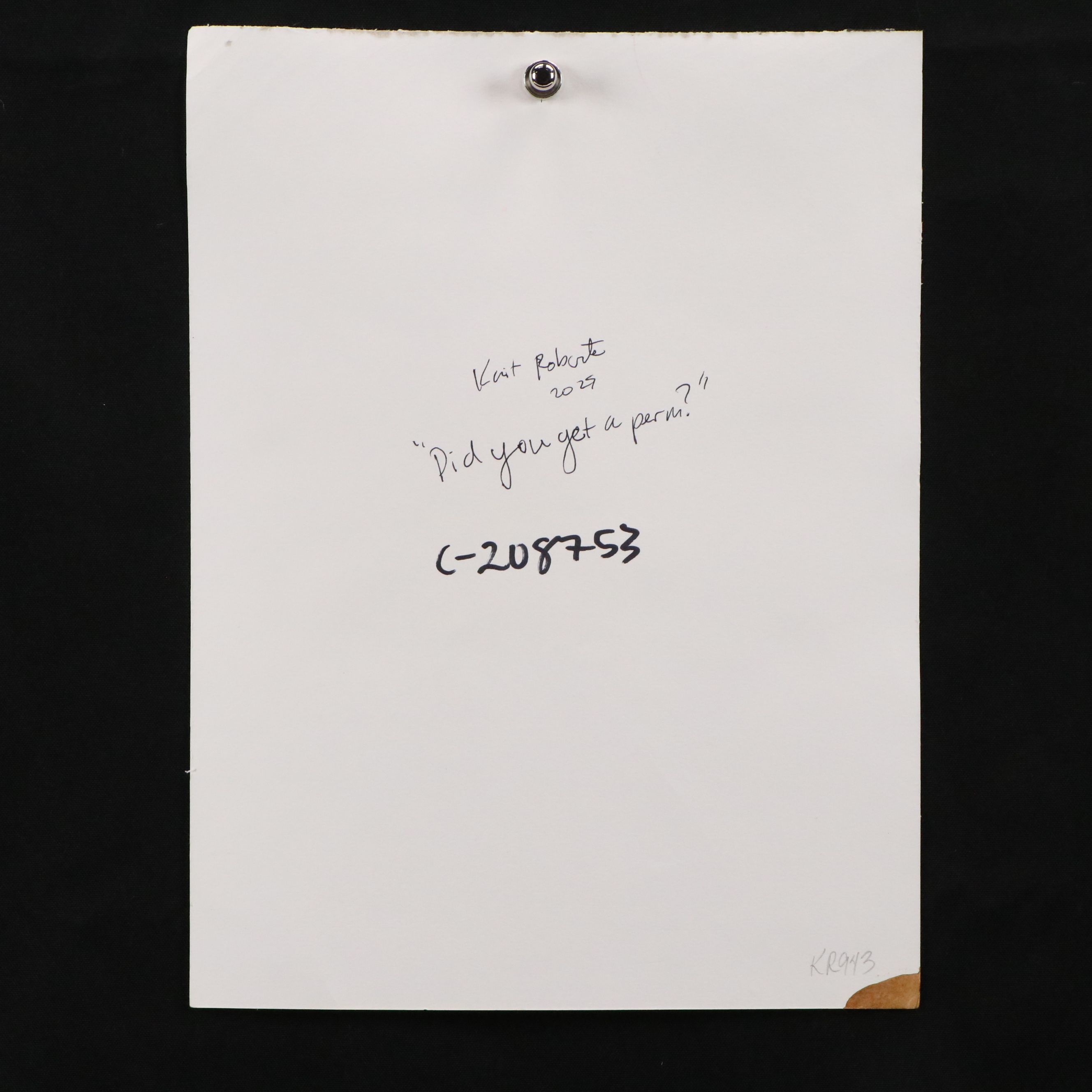 Kait Roberts Acrylic Painting "Did You Get A Perm?," 2025