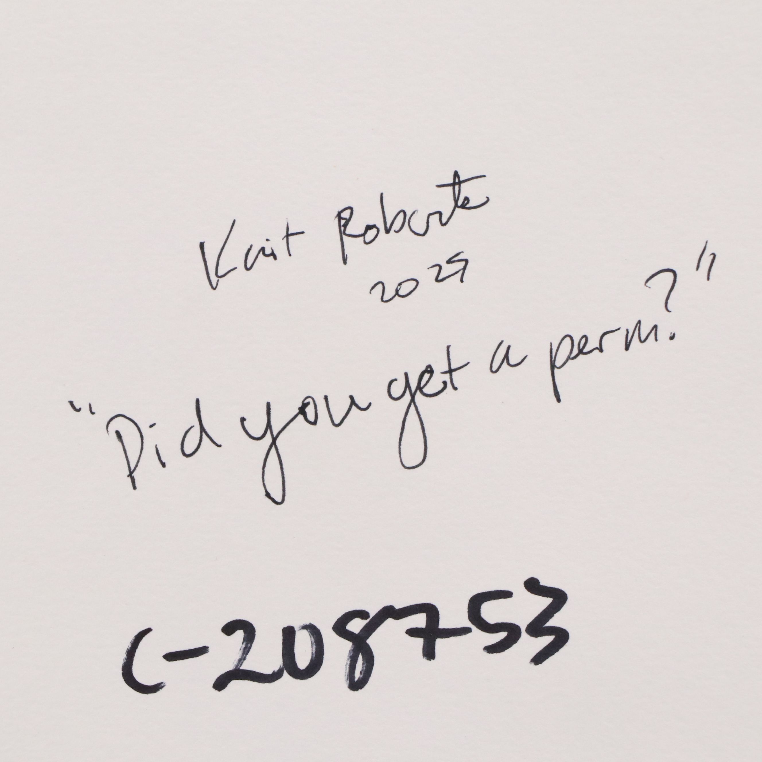 Kait Roberts Acrylic Painting "Did You Get A Perm?," 2025