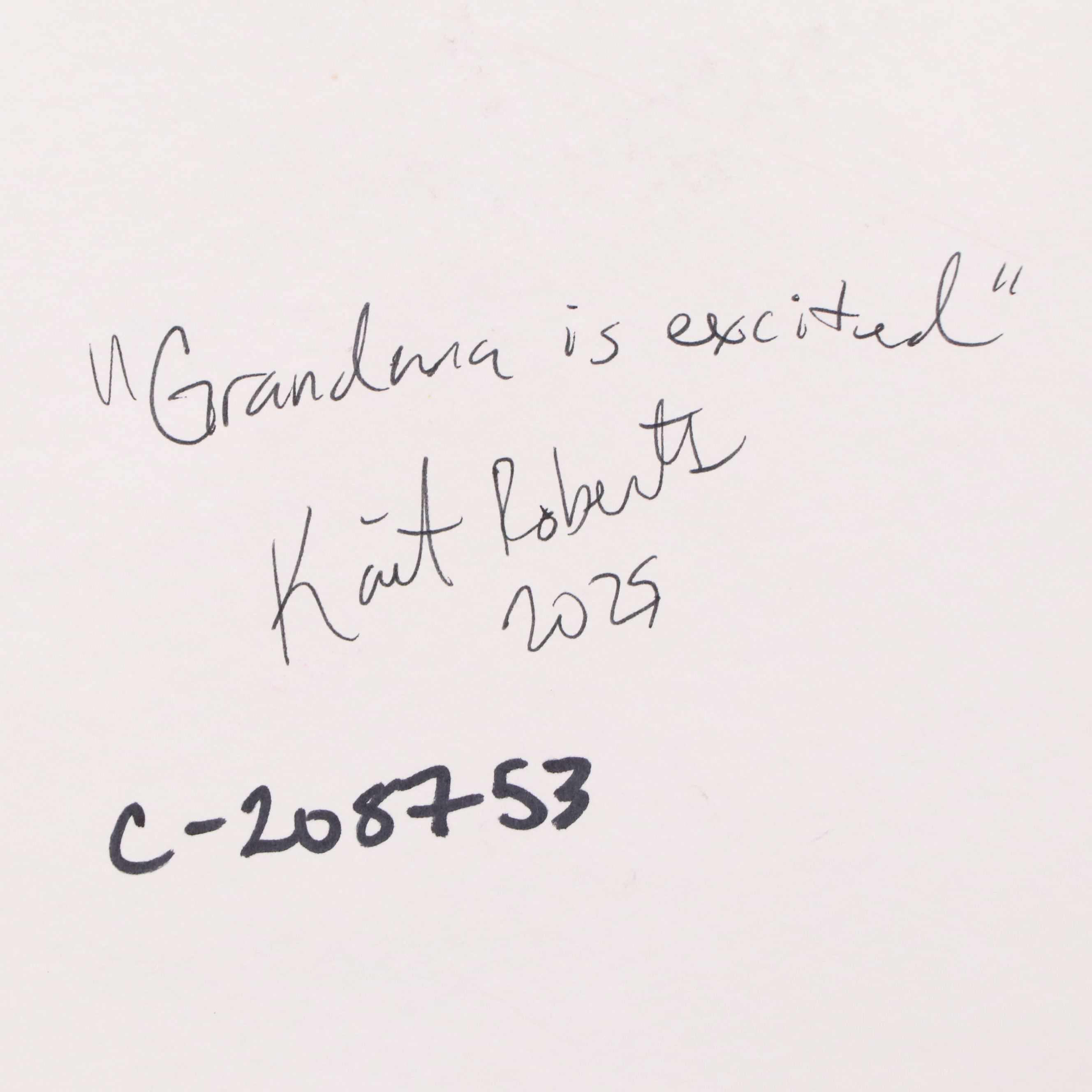 Kait Roberts Acrylic Painting "Grandma is Excited," 2025