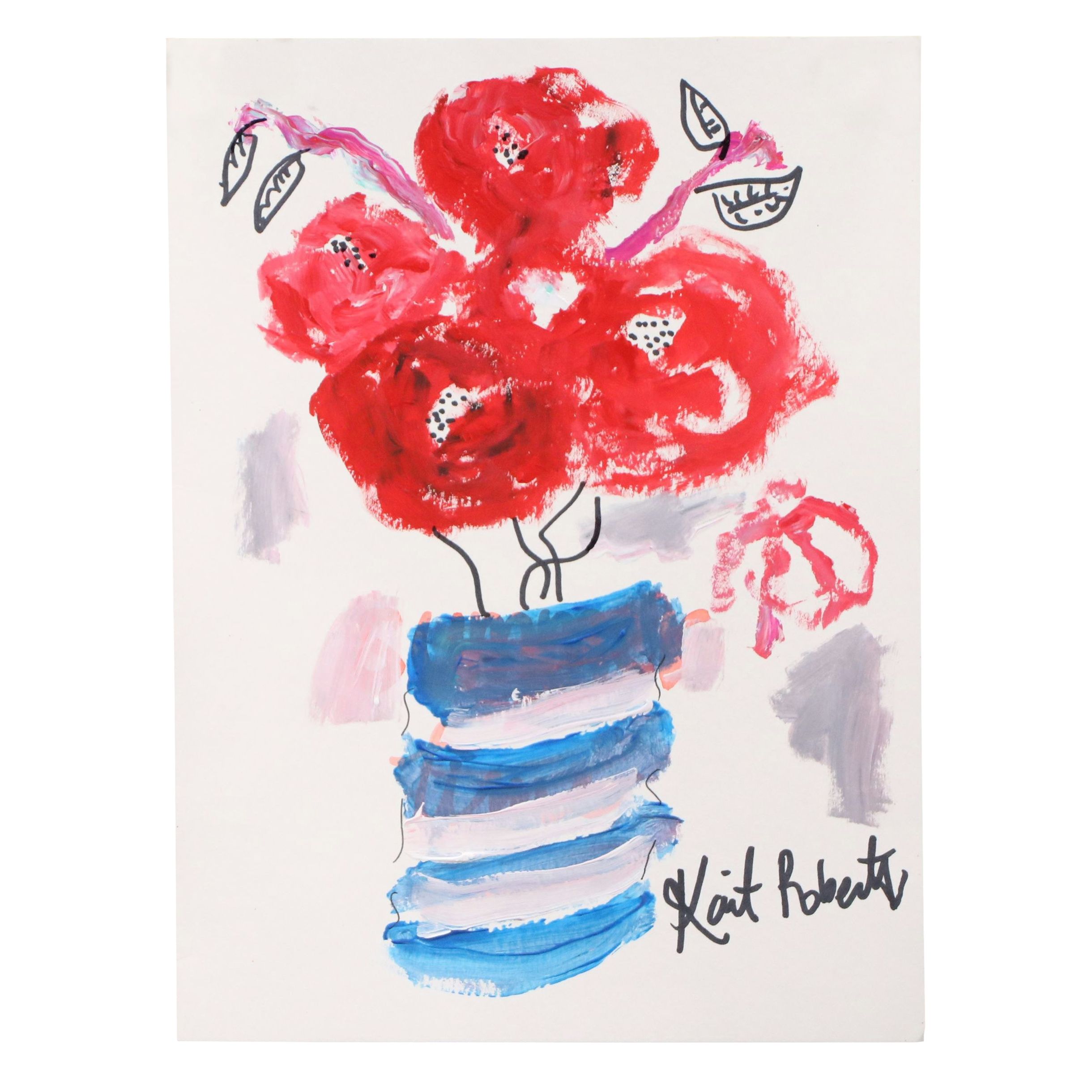 Kait Roberts Acrylic Painting "Grandma is Excited," 2025