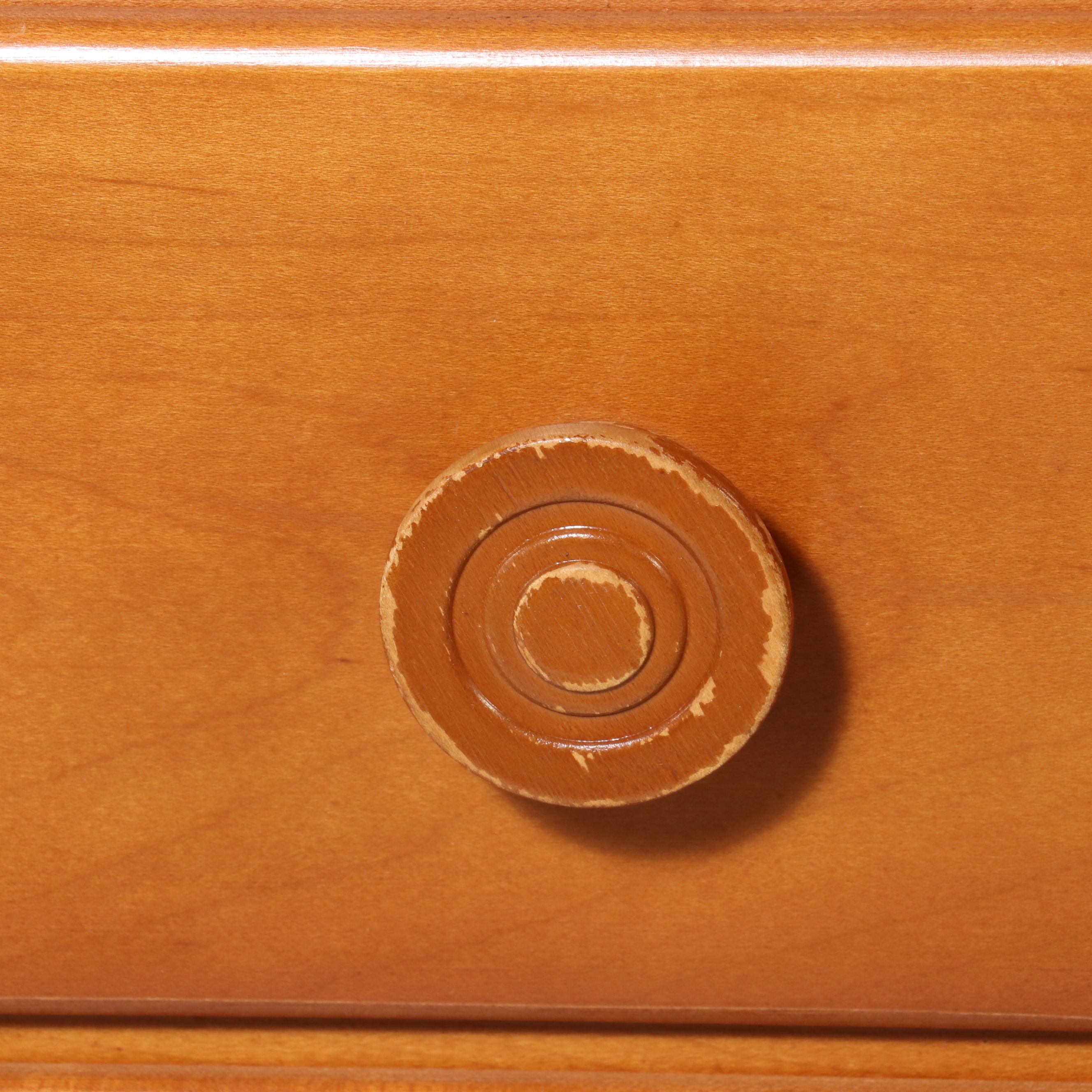 Burns Case Goods Colonial Revival Style Maple Dresser with Mirror