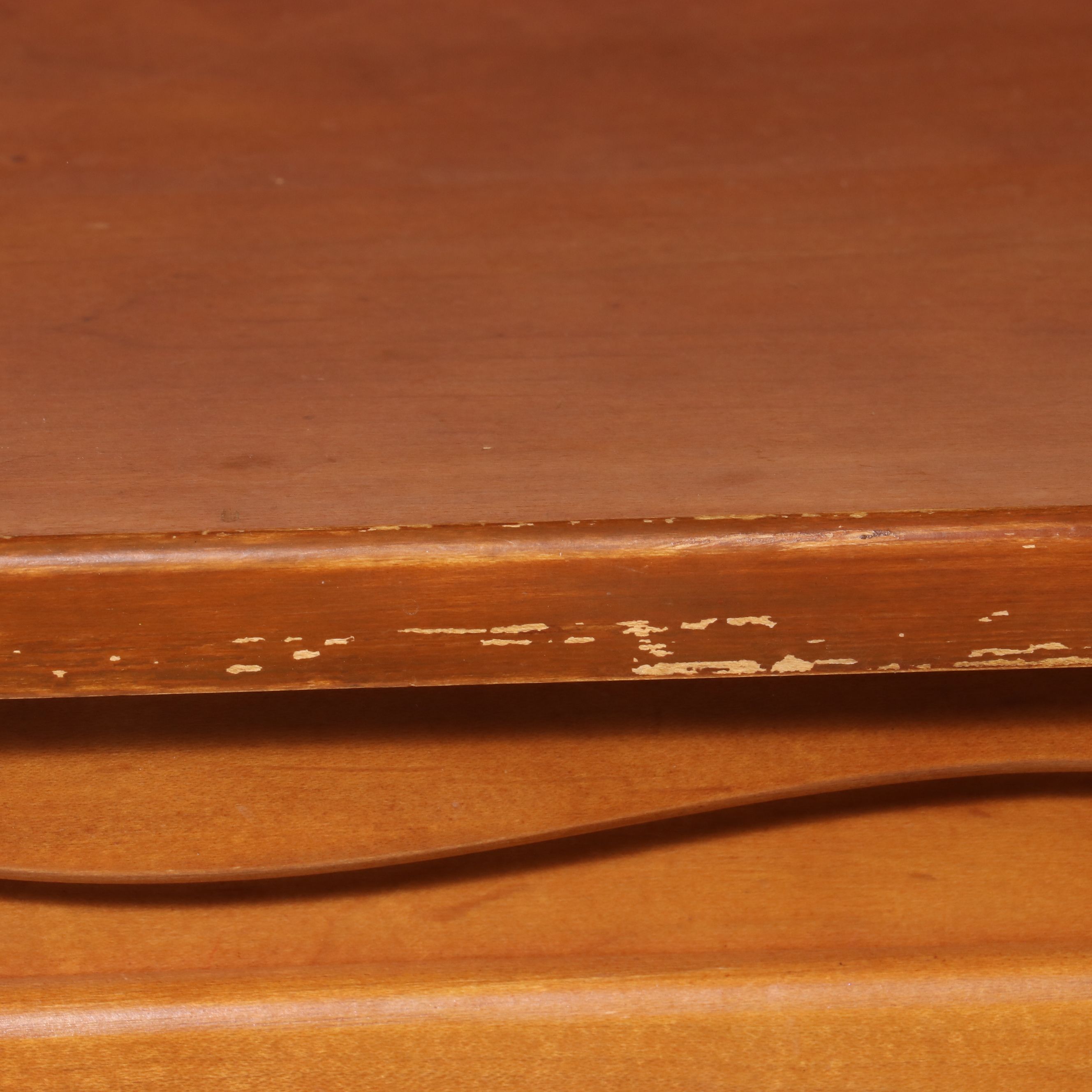 Burns Case Goods Colonial Revival Style Maple Dresser with Mirror