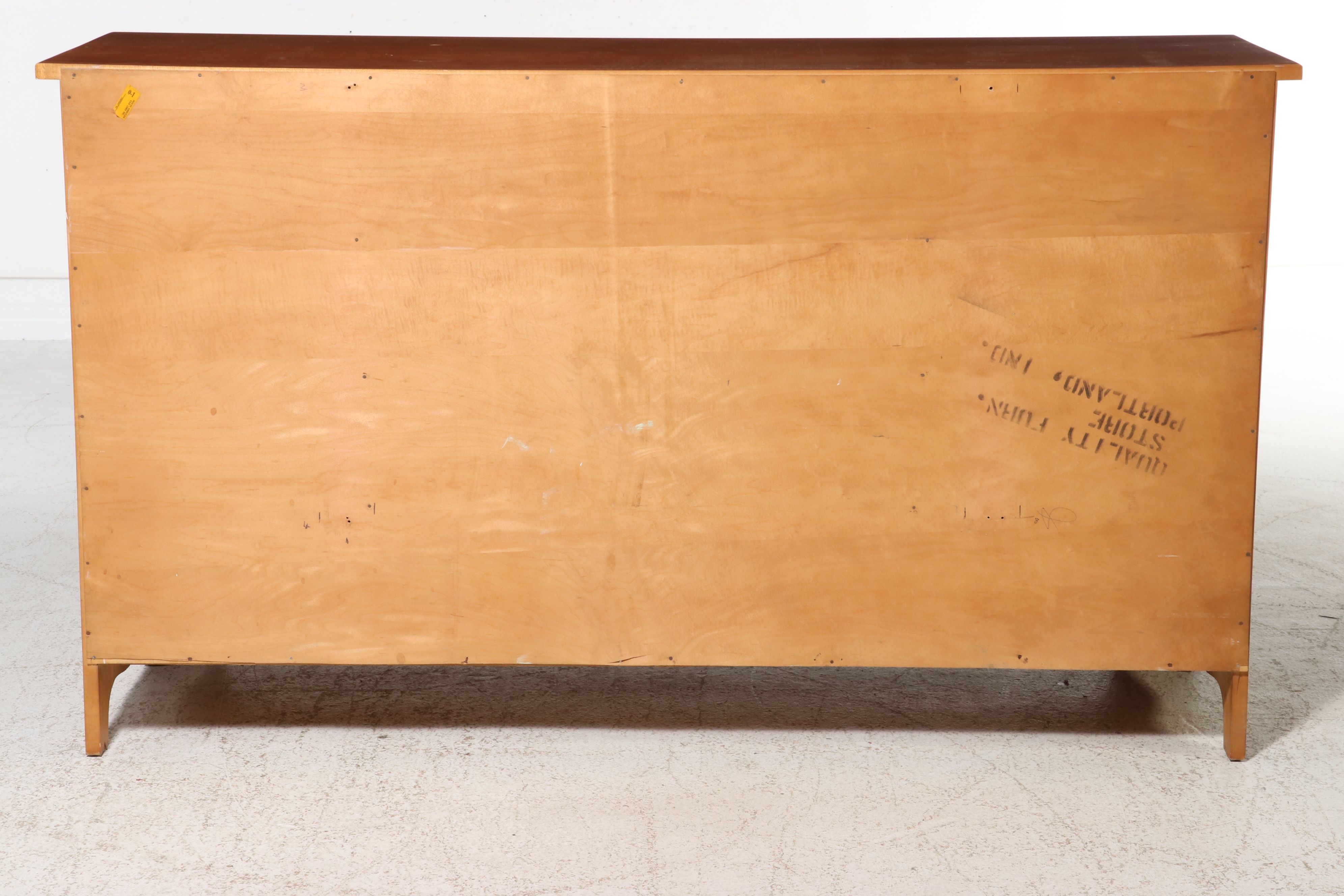 Burns Case Goods Colonial Revival Style Maple Dresser with Mirror