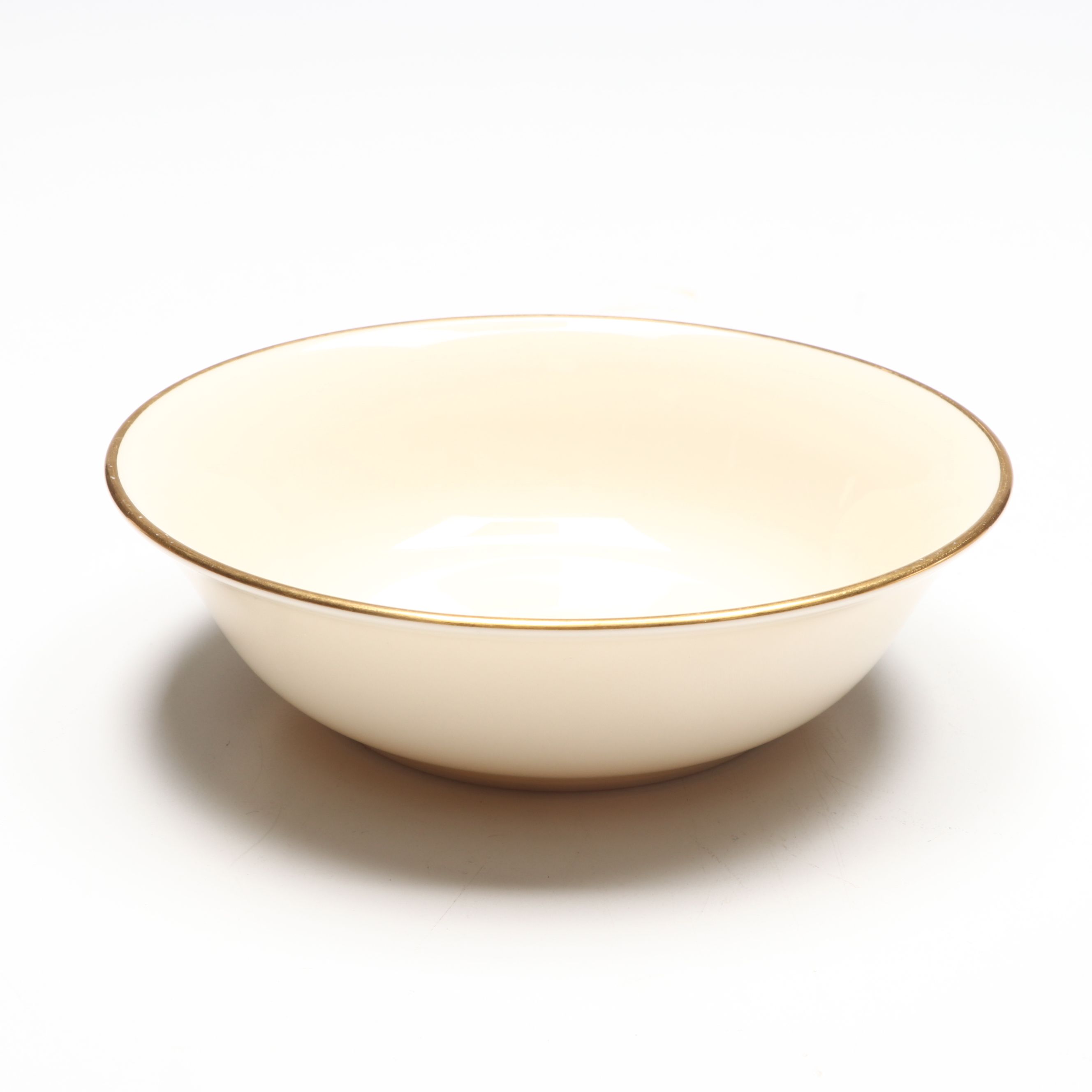 Lenox Gilt Decorated Porcelain Dinner Plates and Dessert Bowls