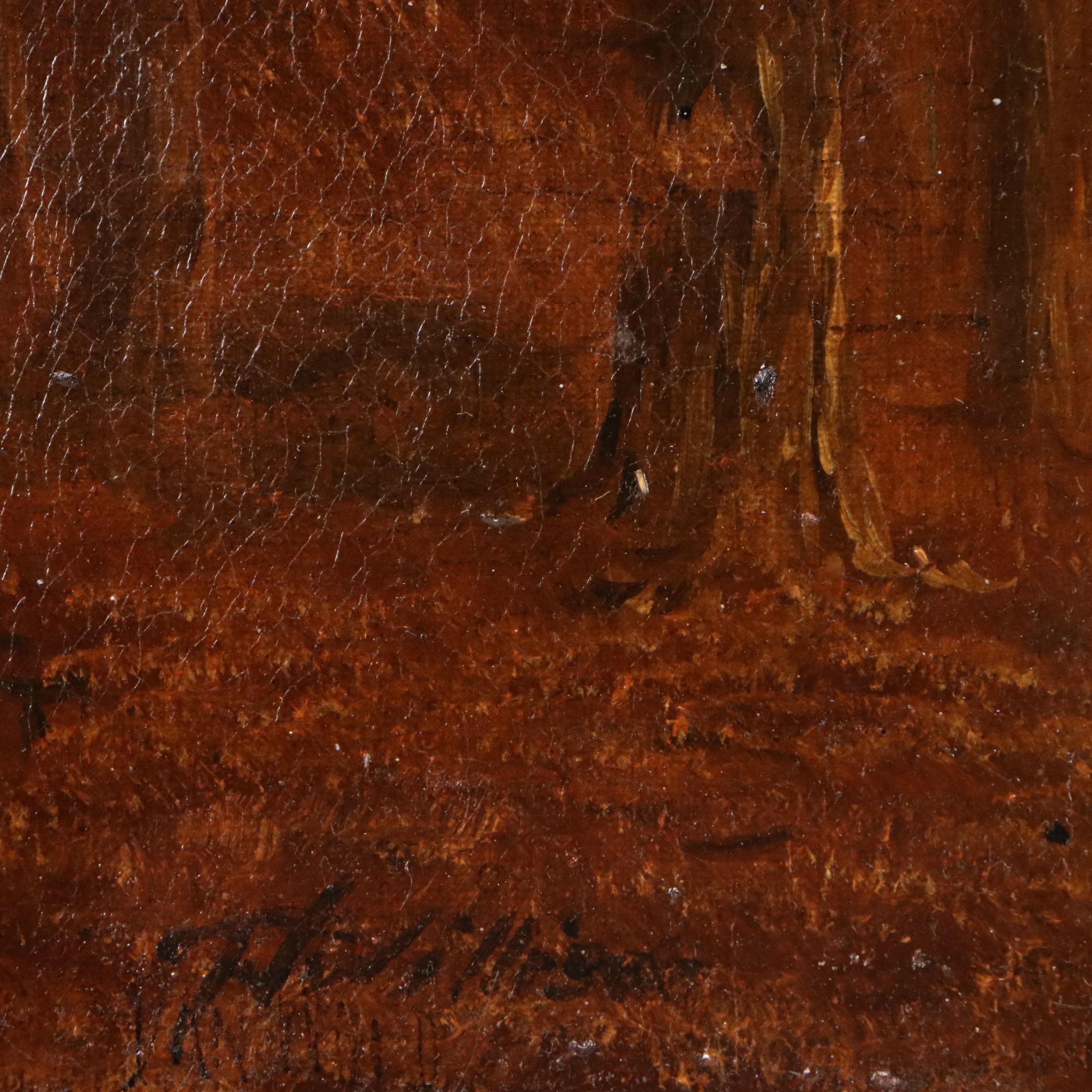 Thomas Jefferson Willison Landscape Oil Painting, Late 19th to Early 20th C.