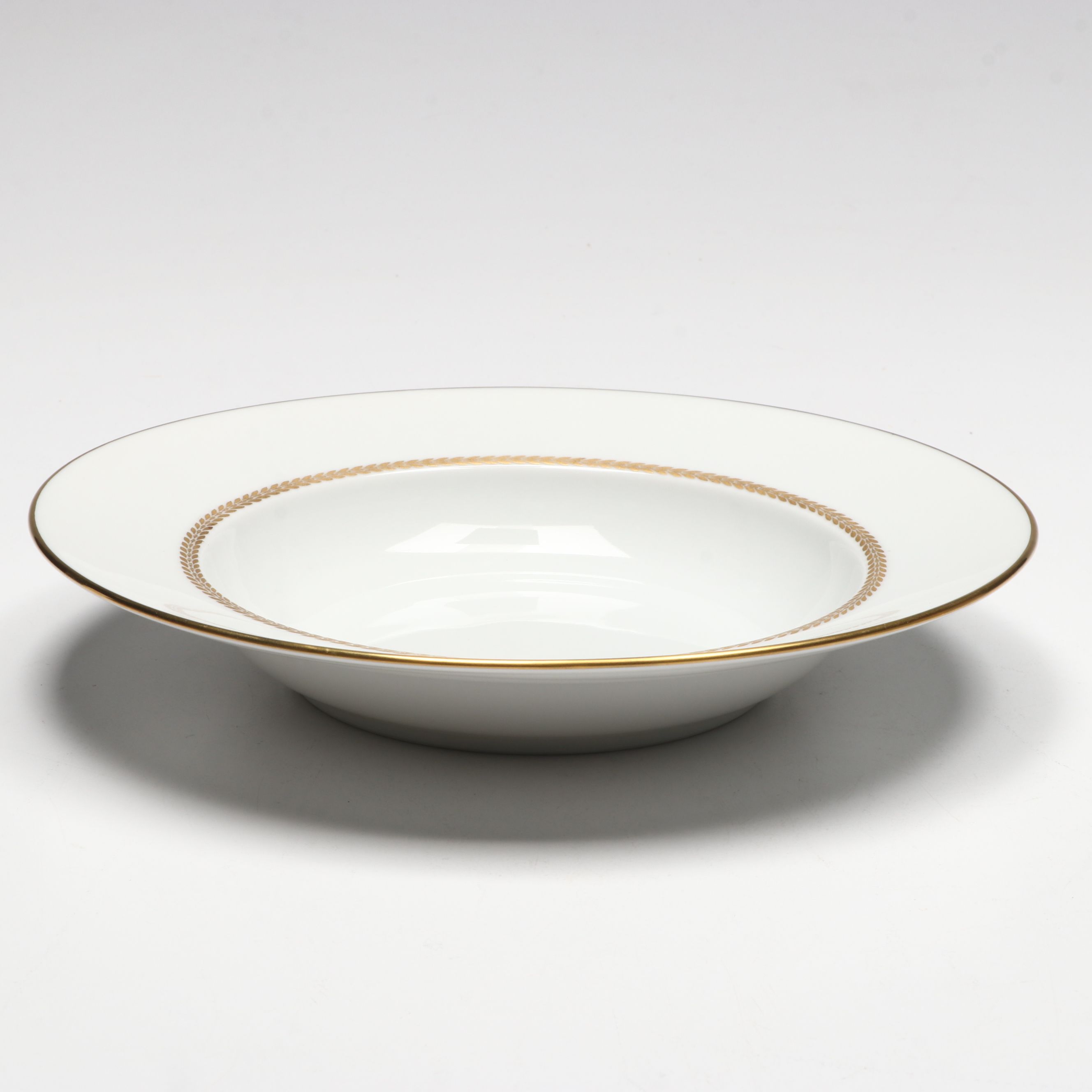 Fürstenberg Porcelain Soup and Dessert Bowls with Rococo Style Porcelain Tray