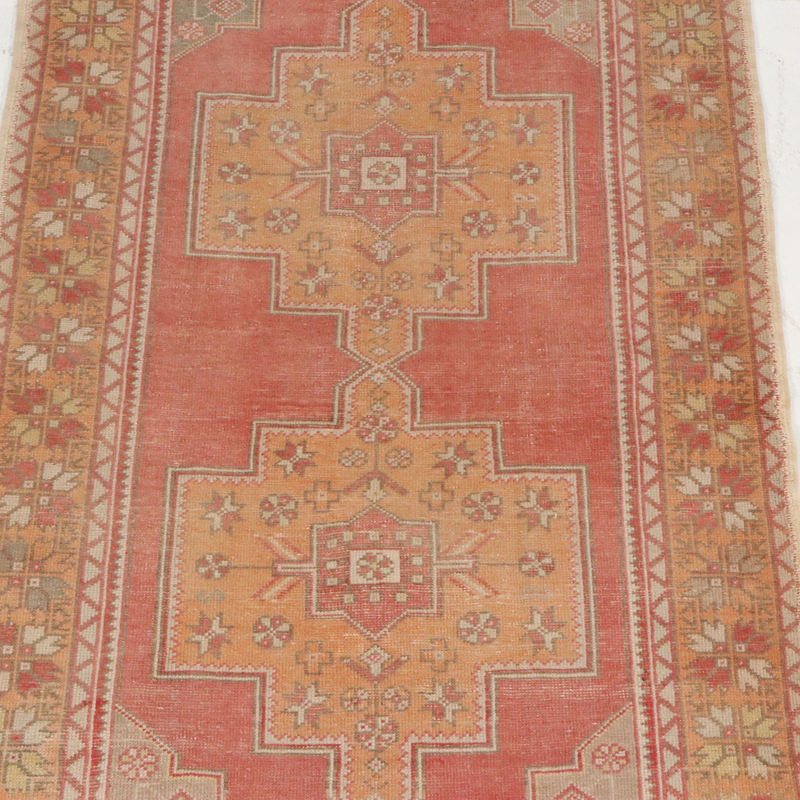 4'3 x 8'4 Hand-Knotted Turkish Anatolian Area Rug