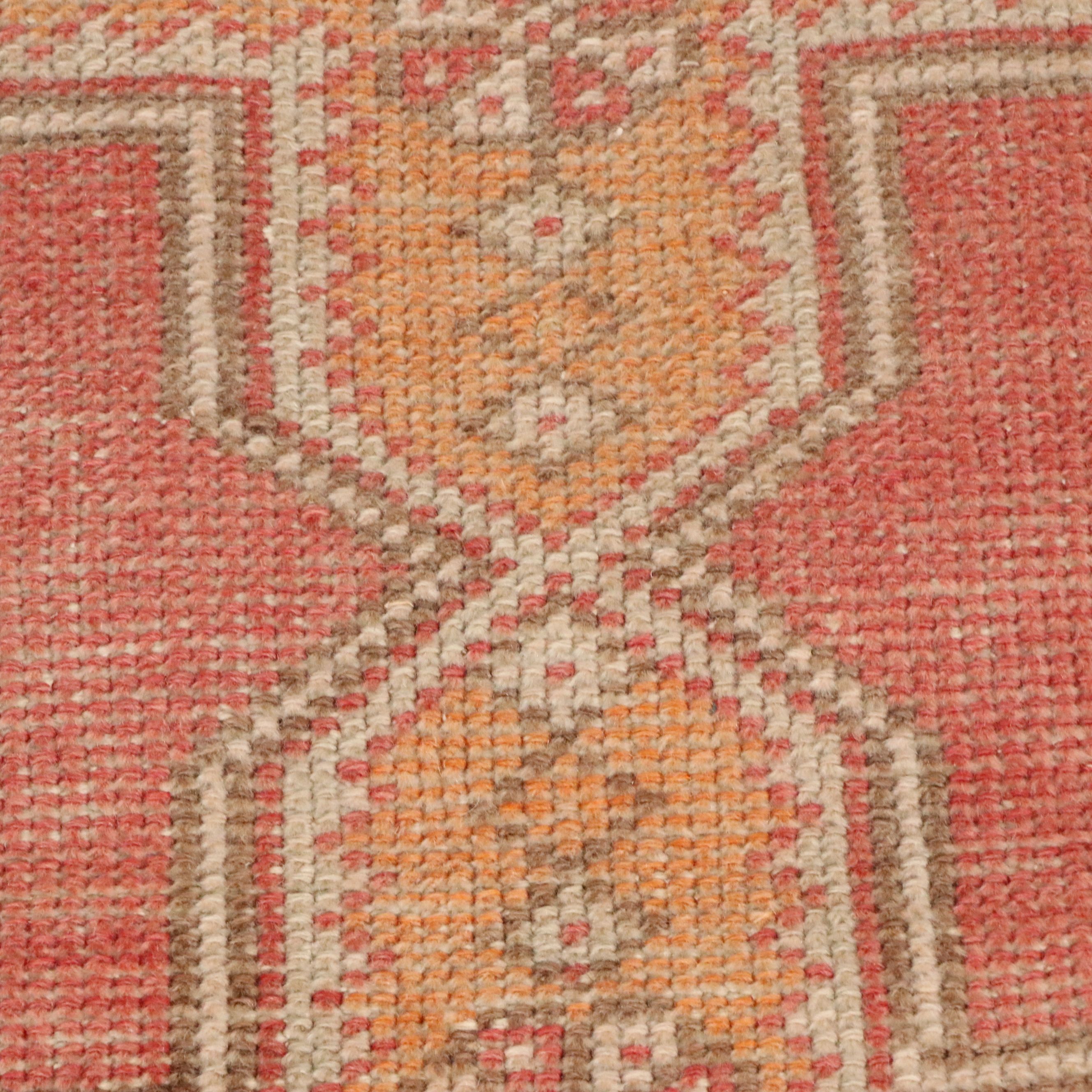 4'3 x 8'4 Hand-Knotted Turkish Anatolian Area Rug