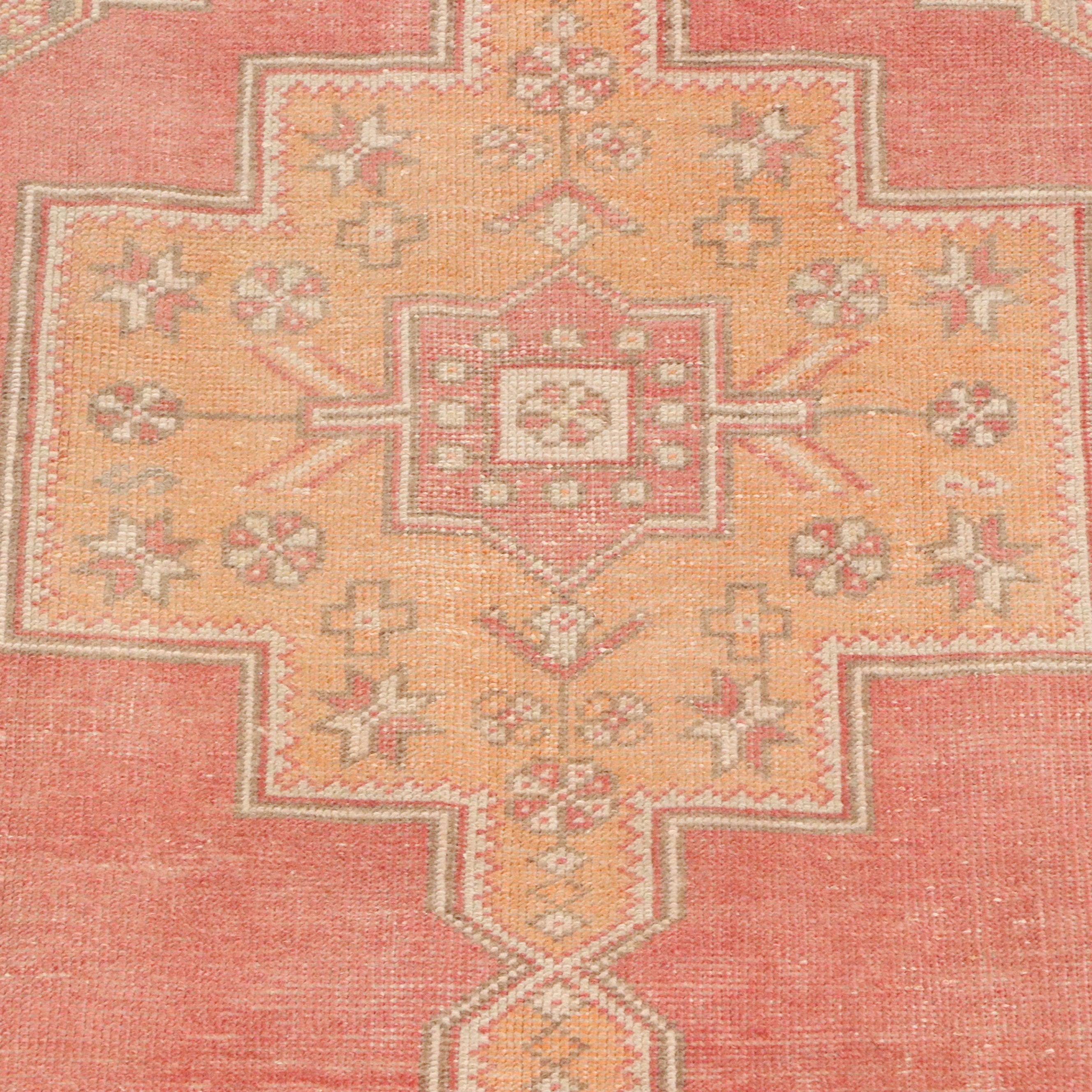 4'3 x 8'4 Hand-Knotted Turkish Anatolian Area Rug