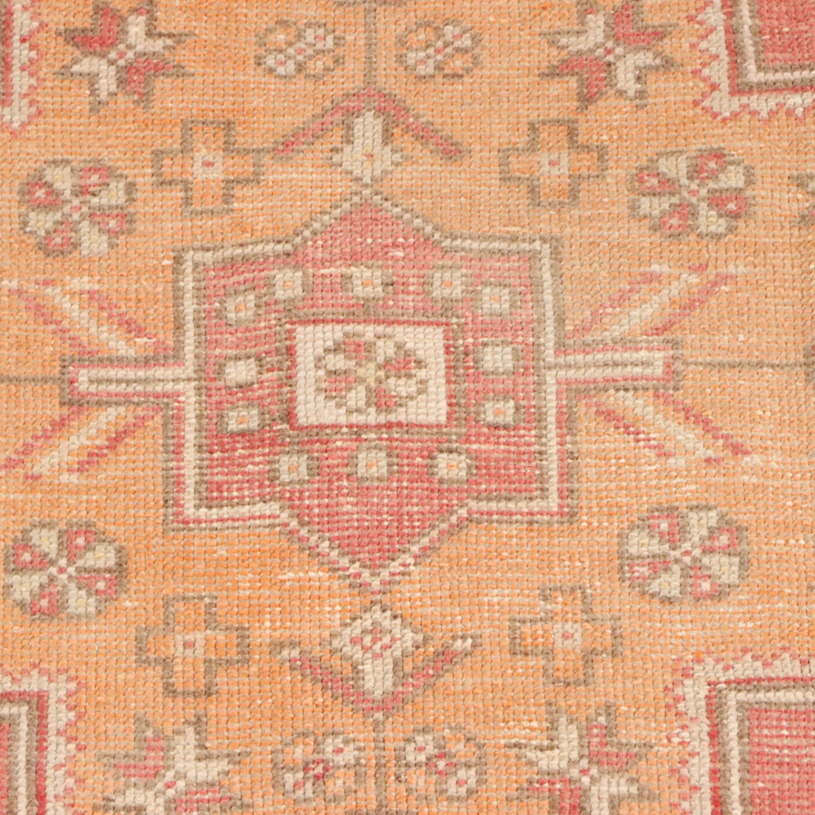 4'3 x 8'4 Hand-Knotted Turkish Anatolian Area Rug