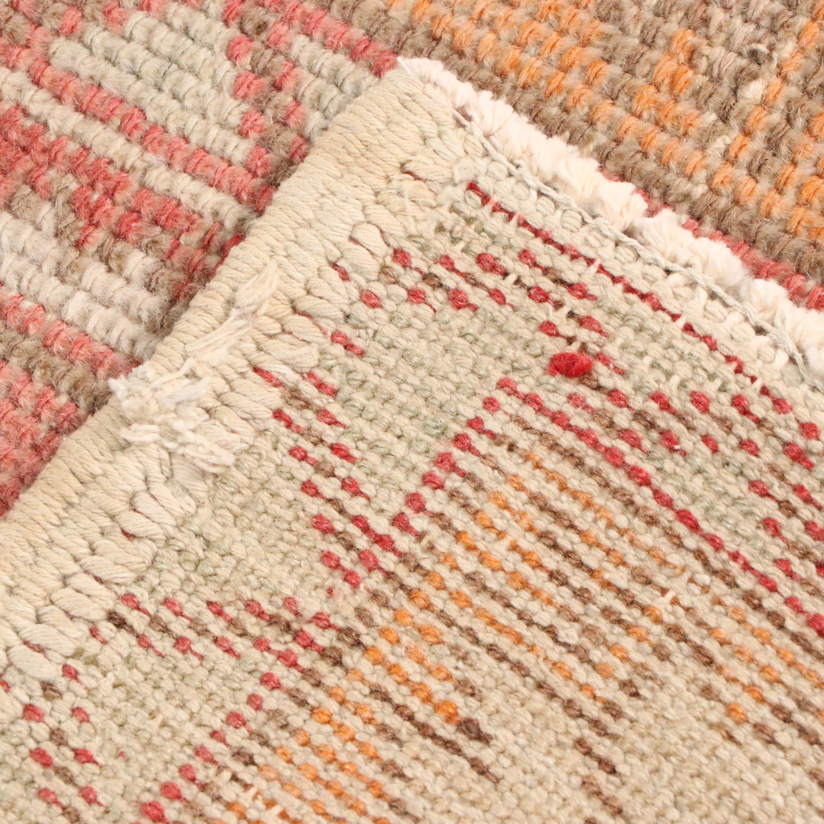 4'3 x 8'4 Hand-Knotted Turkish Anatolian Area Rug