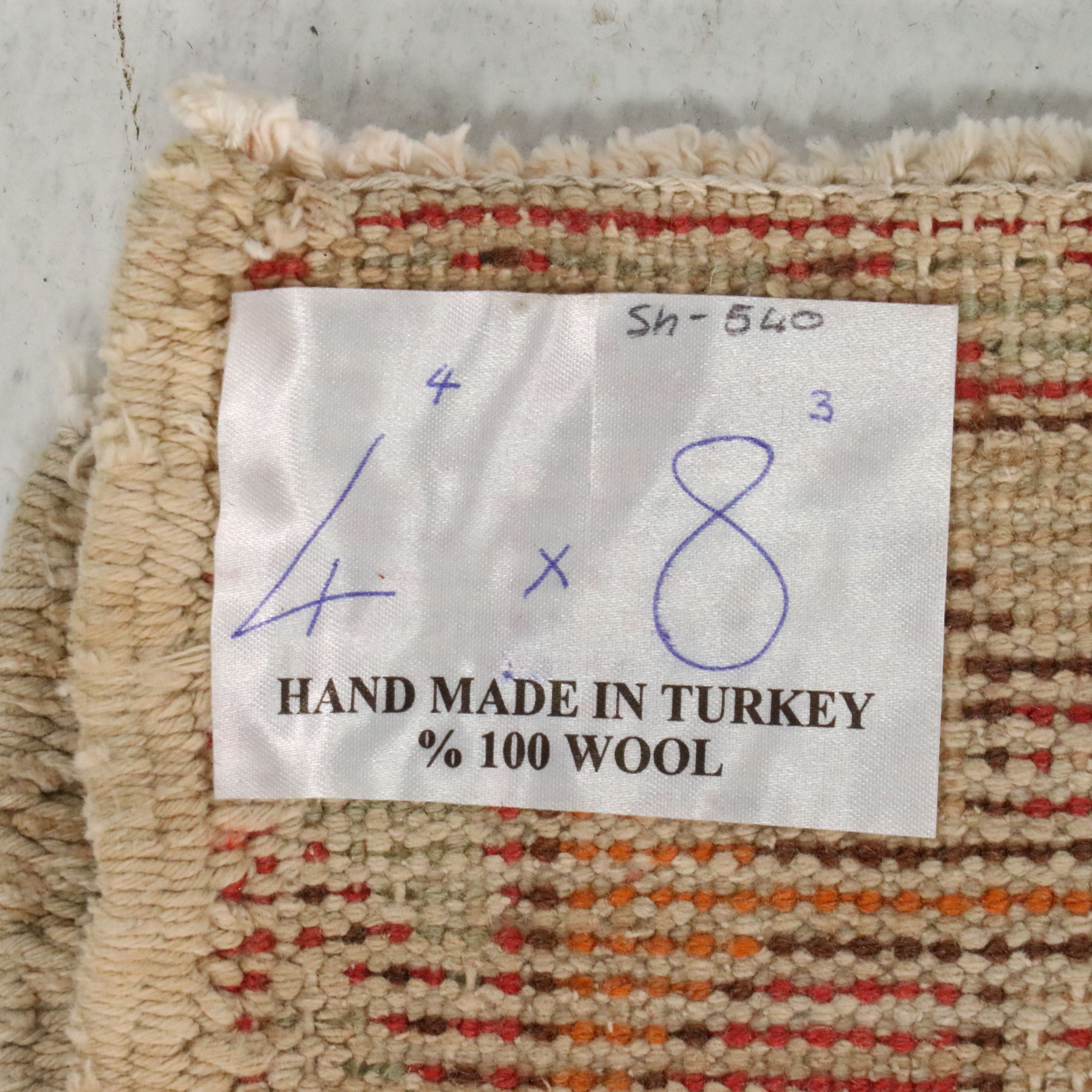 4'3 x 8'4 Hand-Knotted Turkish Anatolian Area Rug