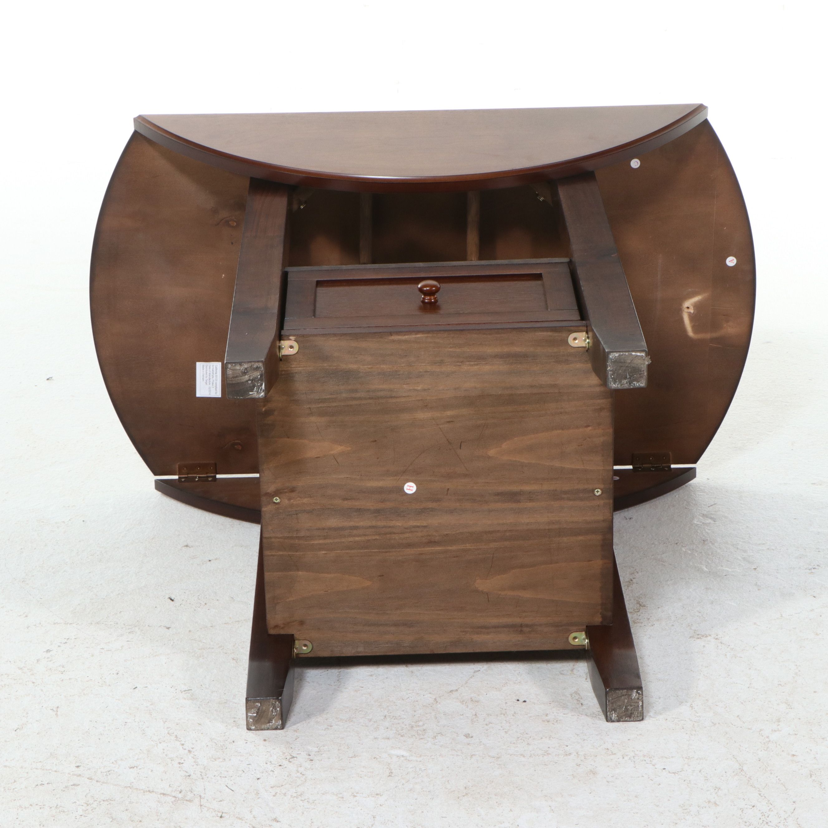 Three-Piece Contemporary Pub-Style Drop-Leaf Dining Set, 21st Century