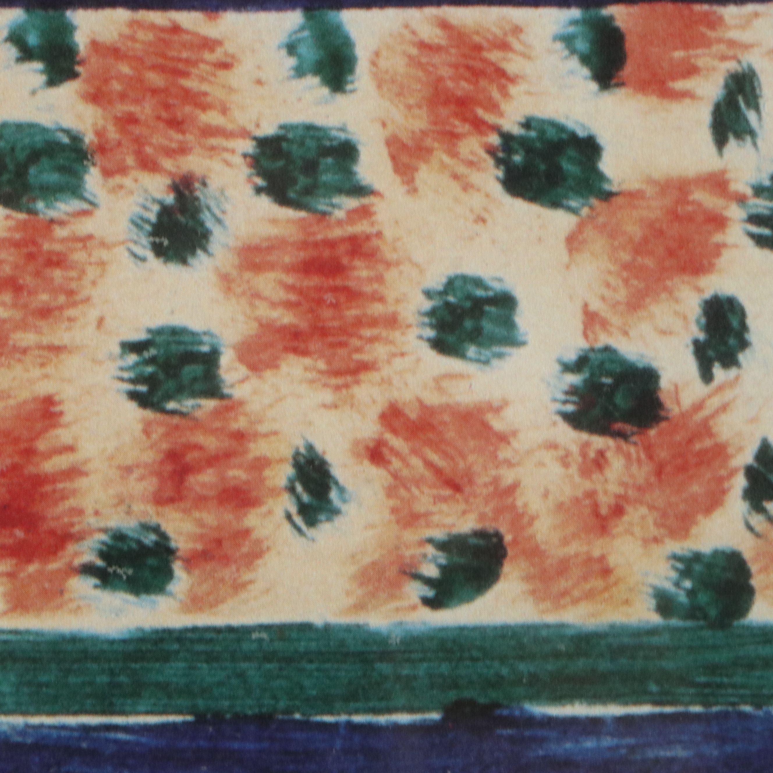 Offset Lithograph of Stylized Floral Arrangement in Vase, 20th Century