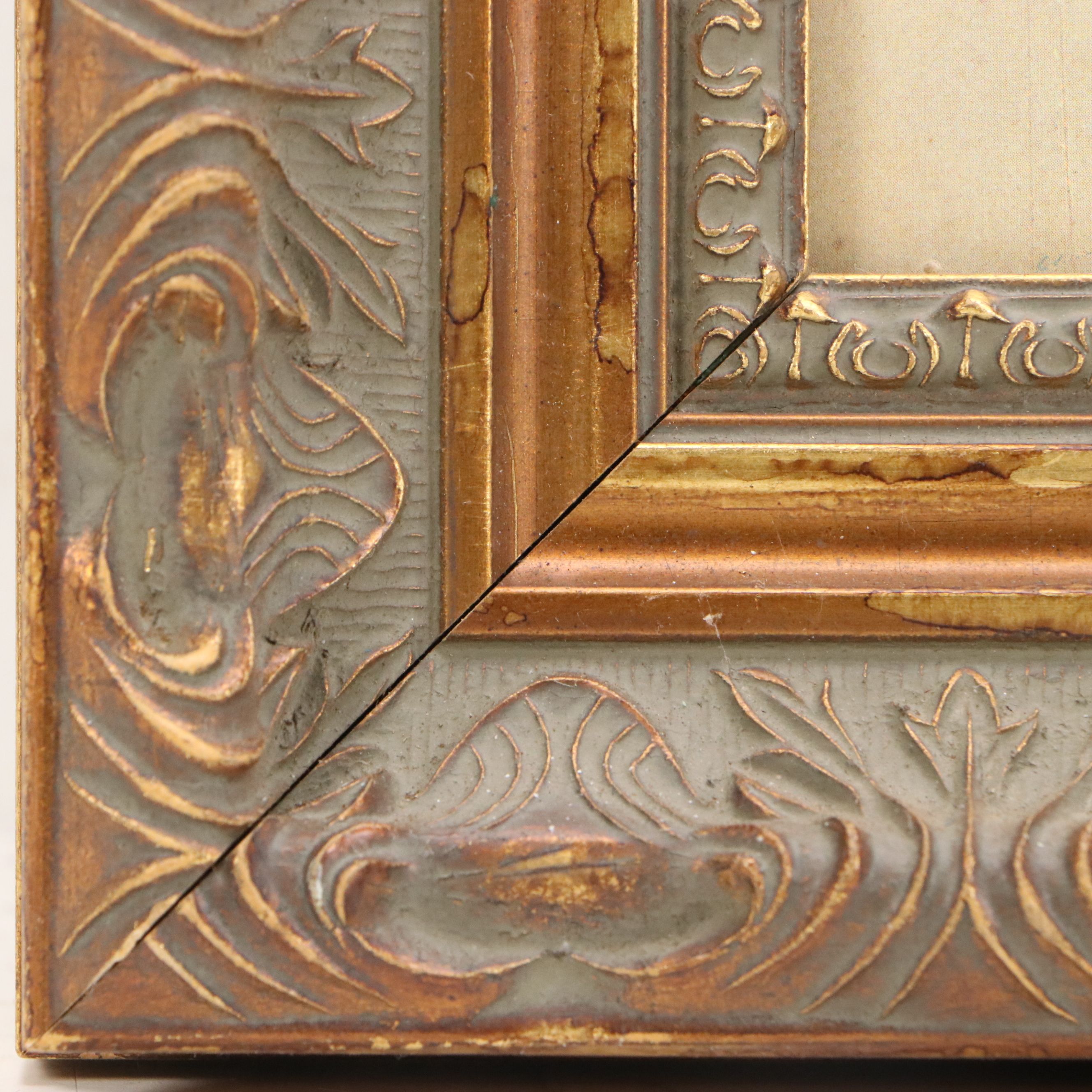 Offset Lithograph of Stylized Floral Arrangement in Vase, 20th Century