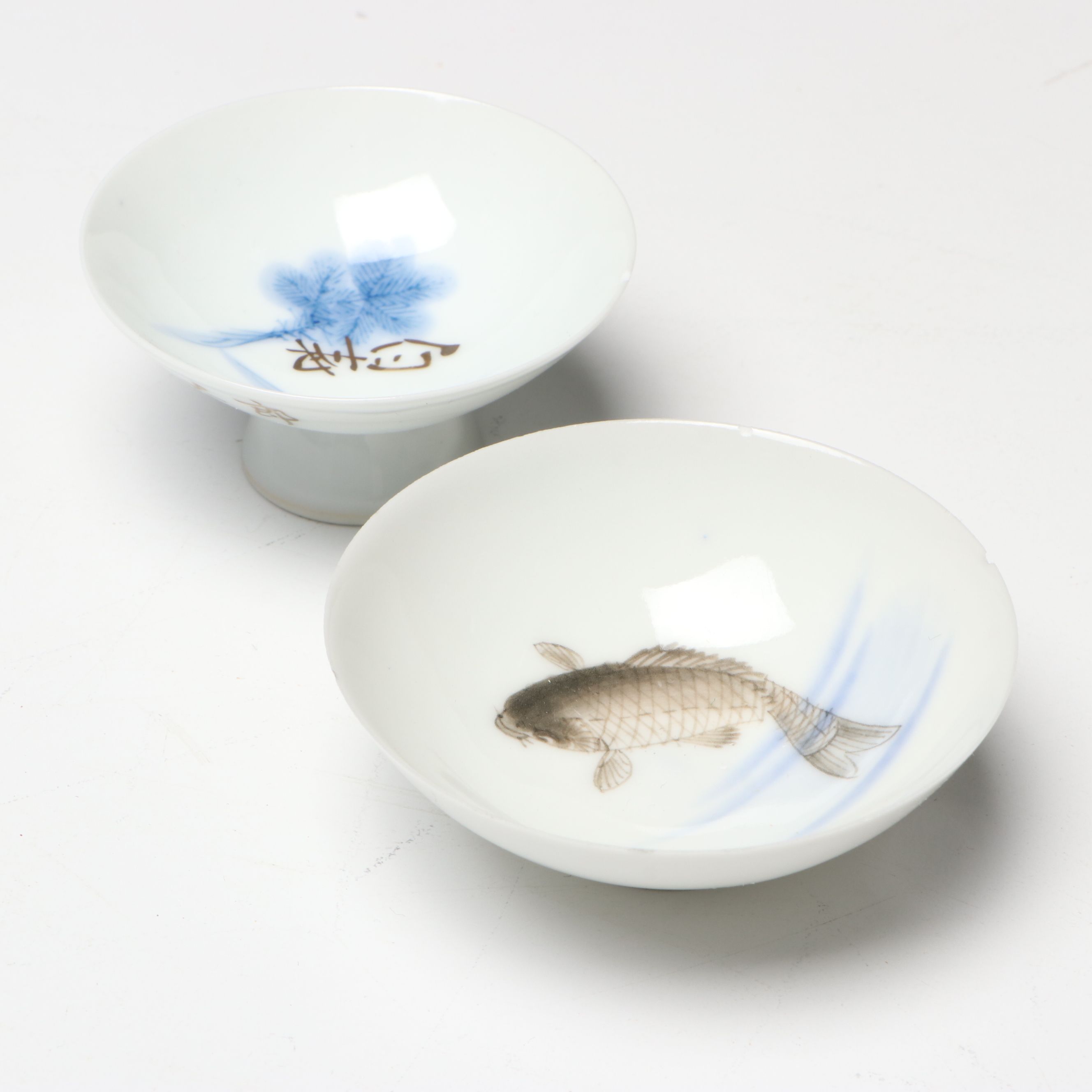 Japanese Arita Ware and Other Porcelain Teapot, Rice Bowls, Spoons and Cups