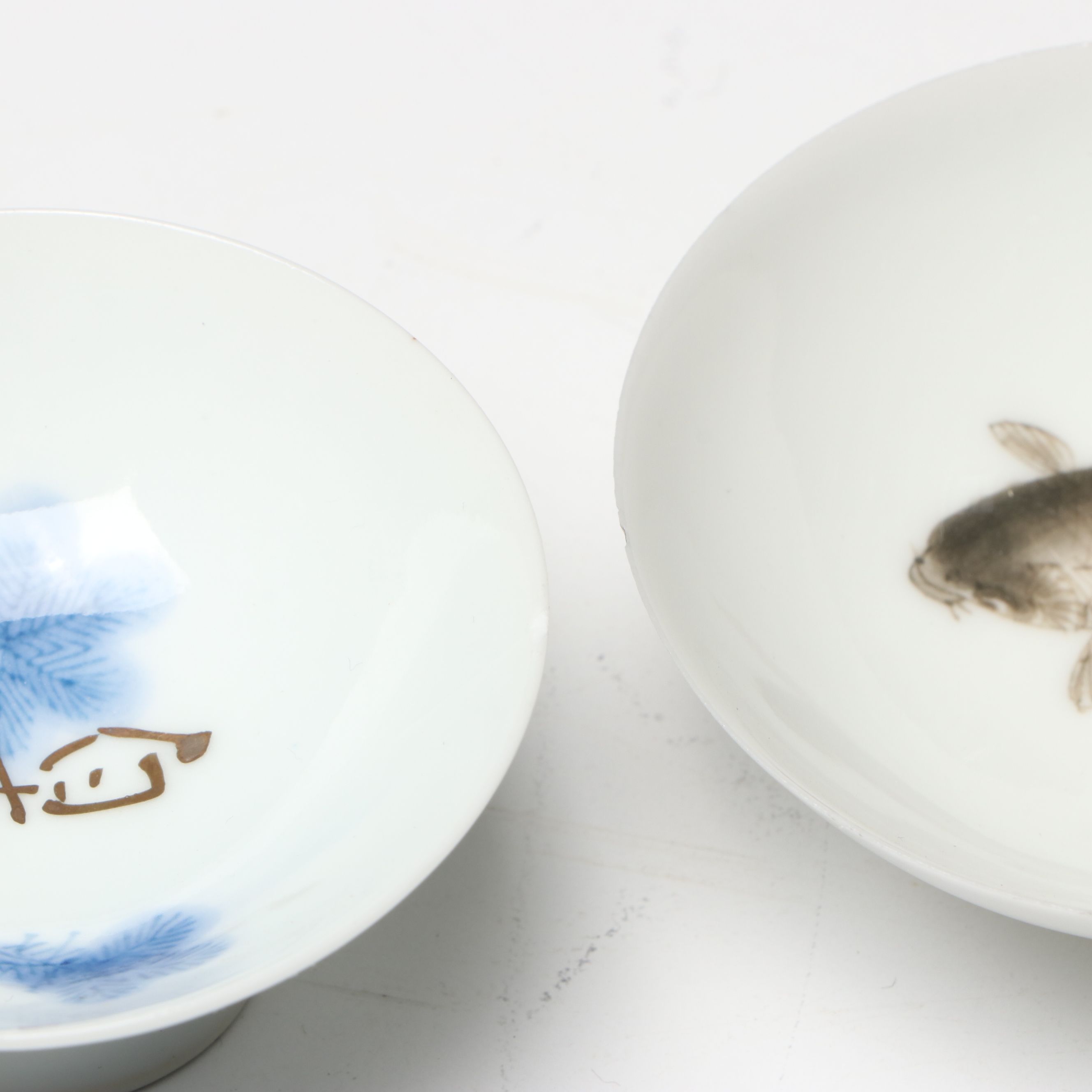 Japanese Arita Ware and Other Porcelain Teapot, Rice Bowls, Spoons and Cups