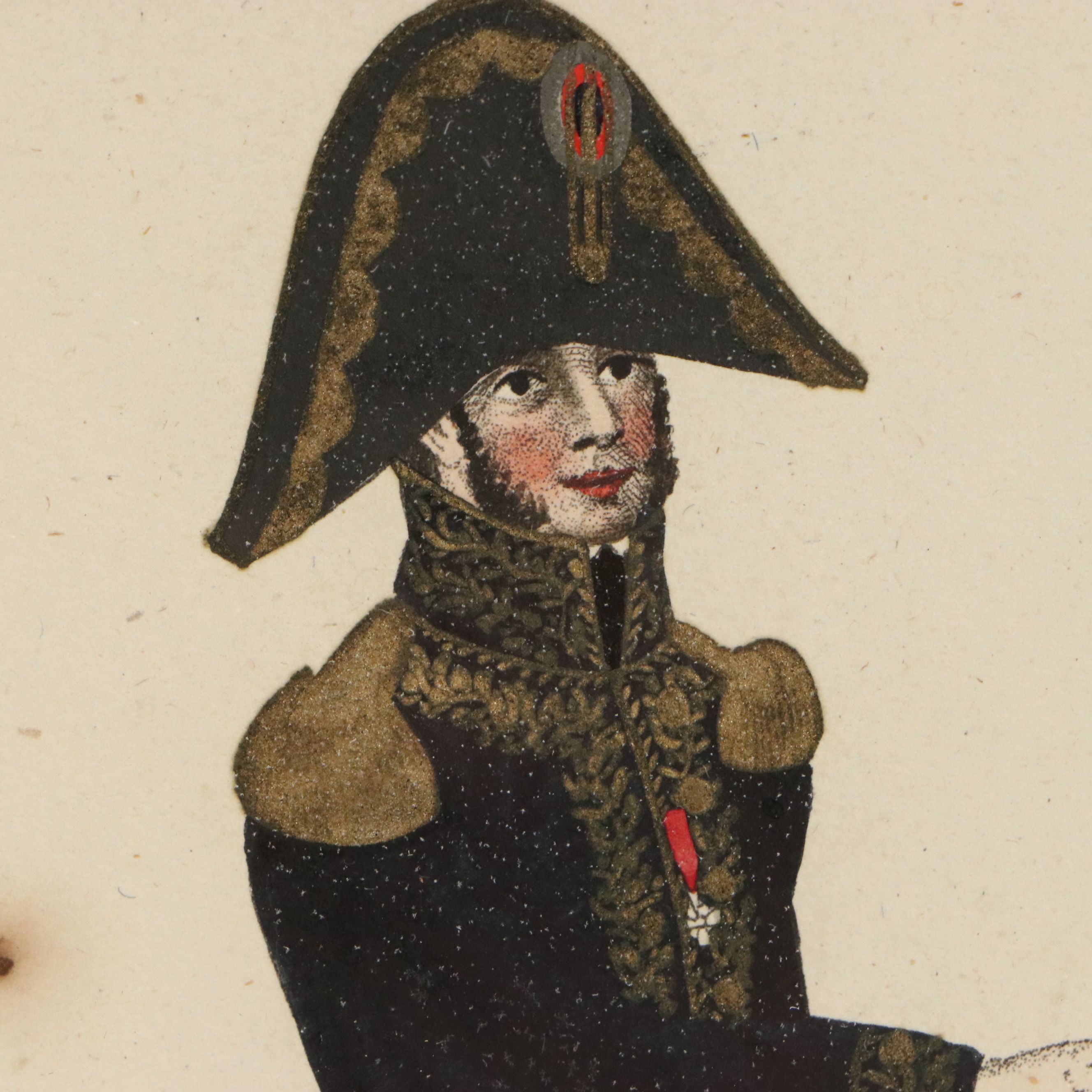 French Hand-Colored Engravings of Napoleonic Military Officers, Early 19th C.