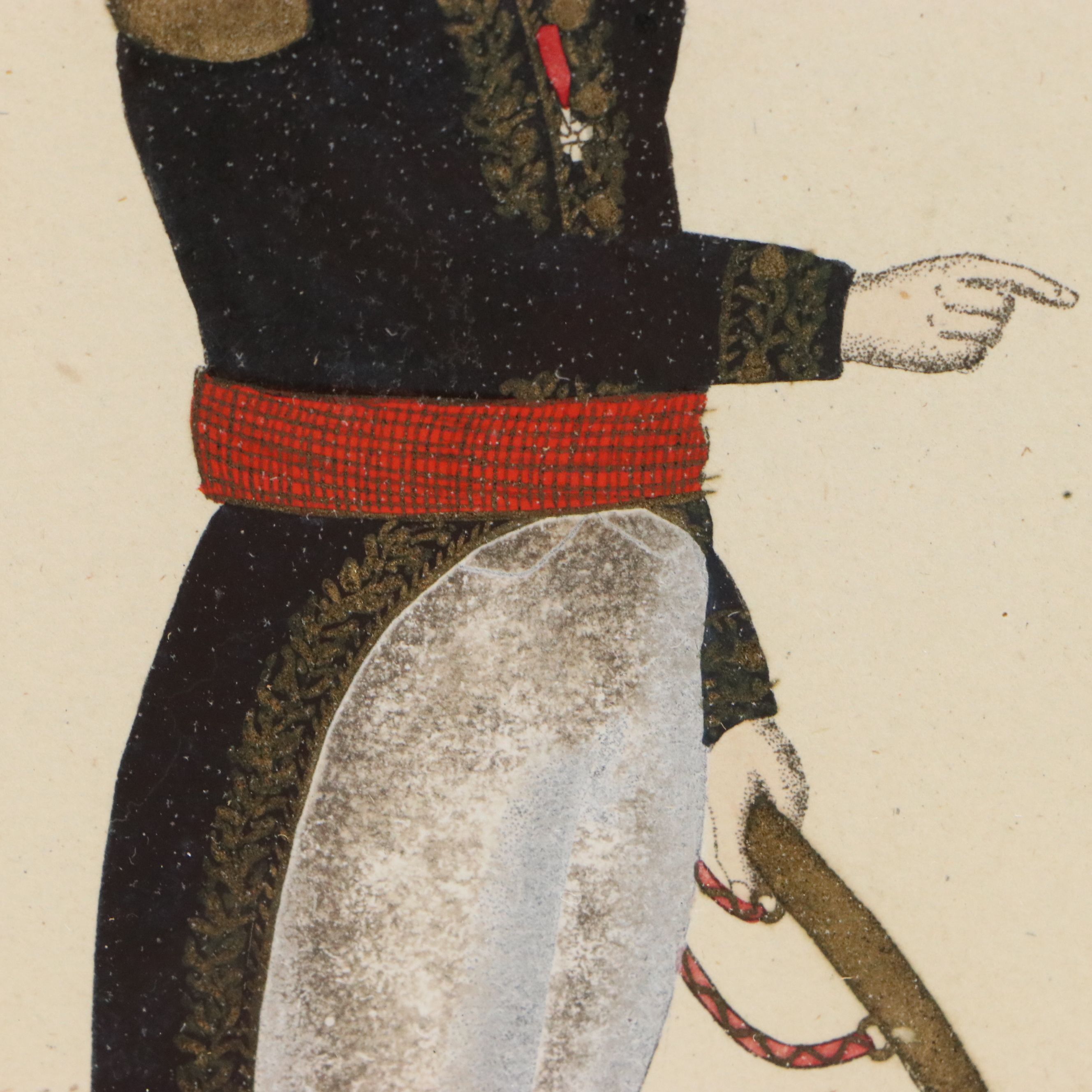 French Hand-Colored Engravings of Napoleonic Military Officers, Early 19th C.