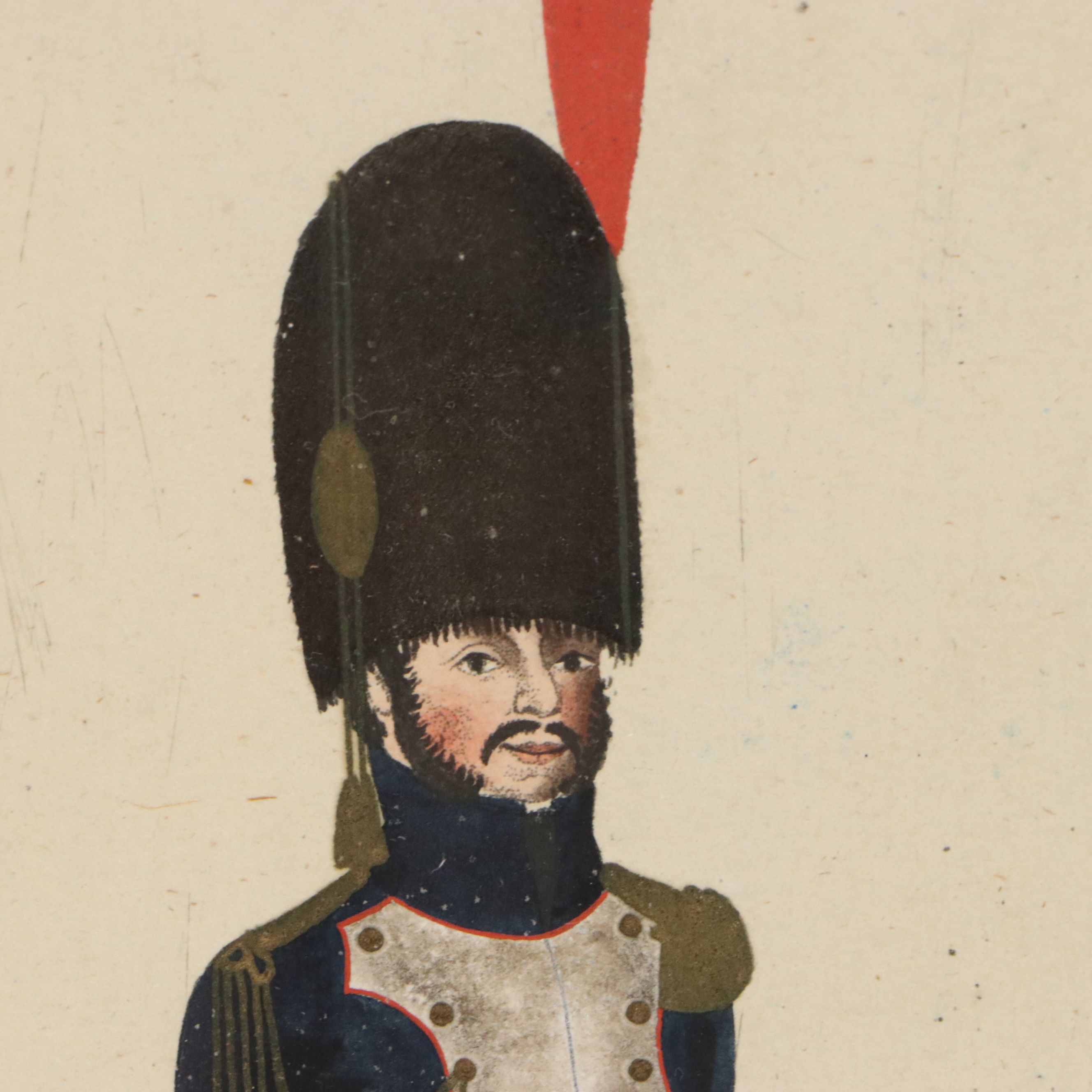 French Hand-Colored Engravings of Napoleonic Military Officers, Early 19th C.