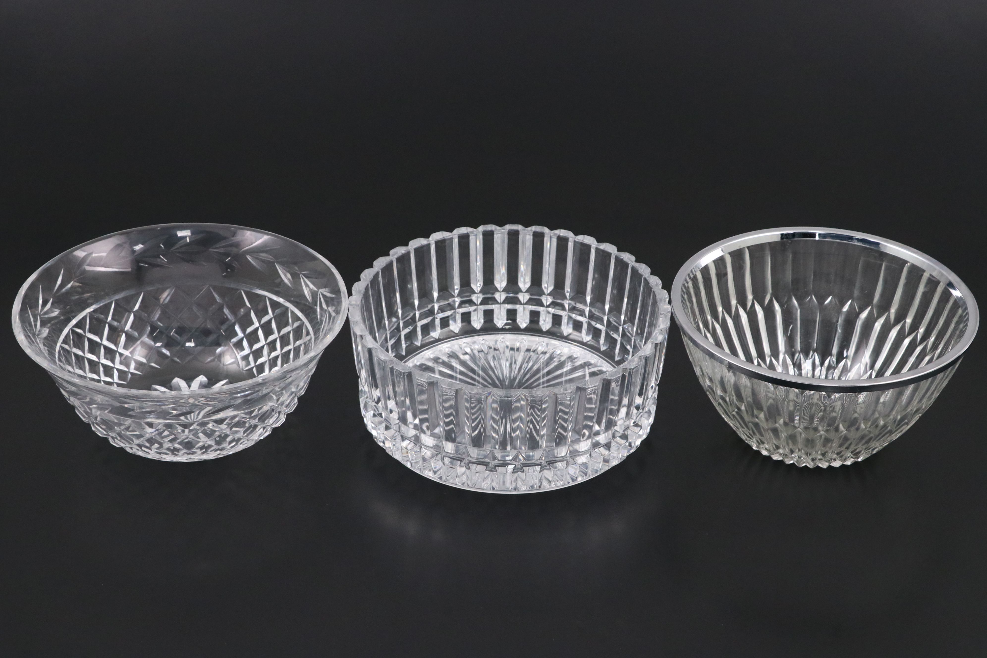 Waterford "Carlow" and "Glandore" Crystal Bowls with Other Tableware
