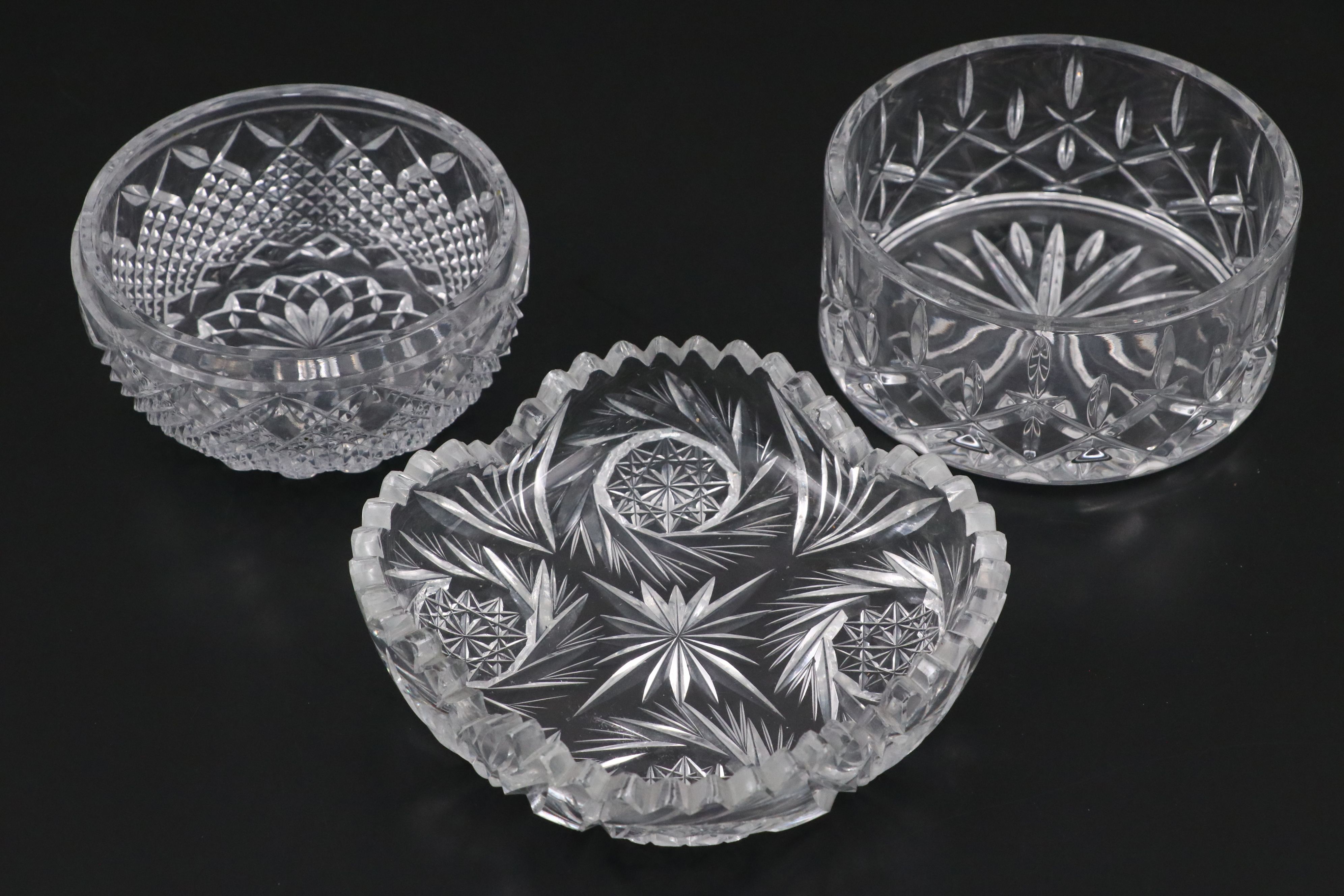 Waterford "Carlow" and "Glandore" Crystal Bowls with Other Tableware