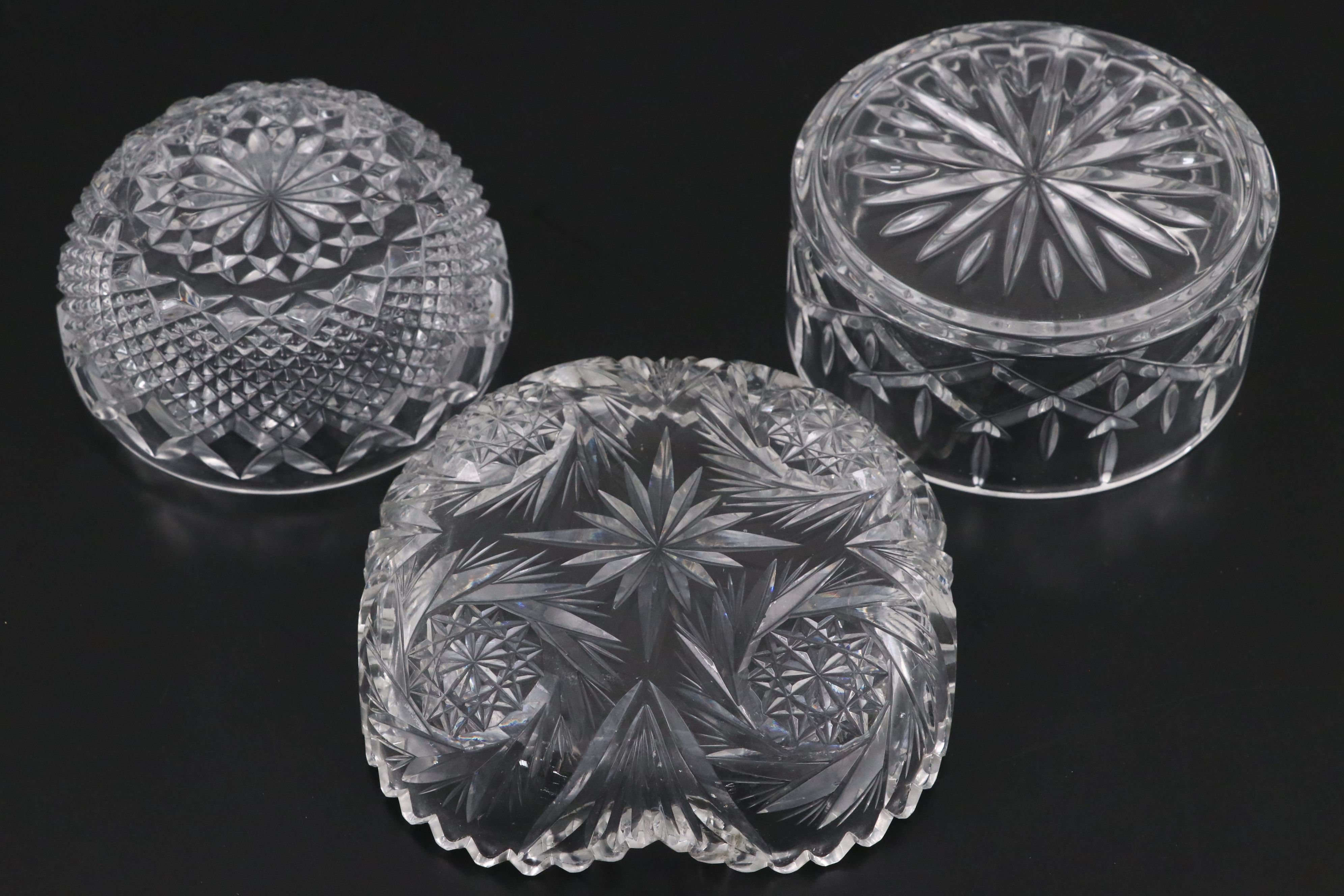 Waterford "Carlow" and "Glandore" Crystal Bowls with Other Tableware