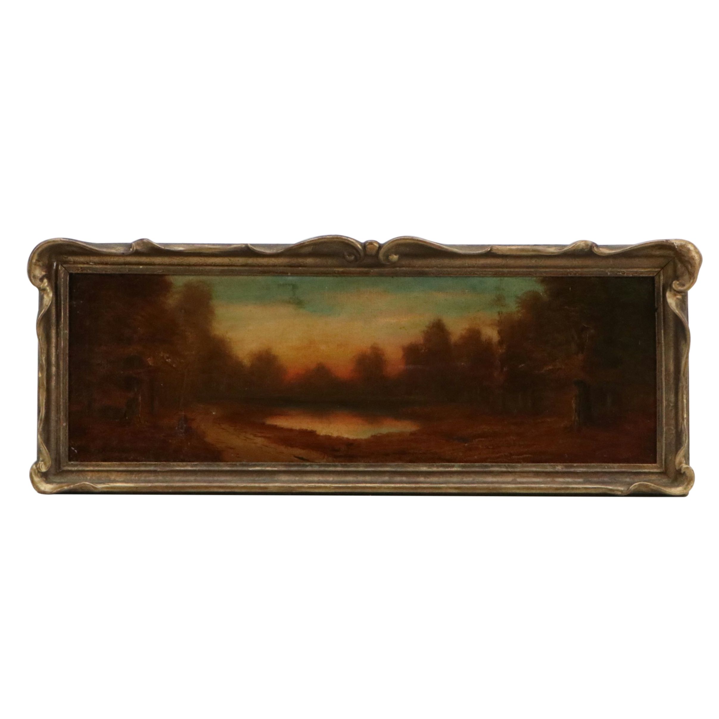 Thomas Jefferson Willison Landscape Oil Painting, Late 19th to Early 20th C.