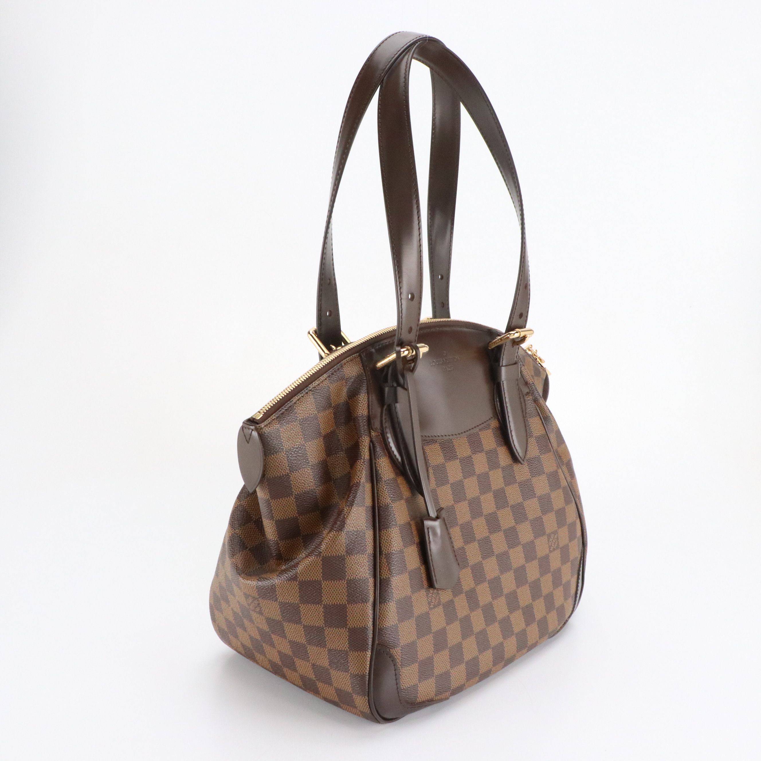 Louis Vuitton Verona MM Satchel Bag in Damier Ebene Canvas and Leather, With Box