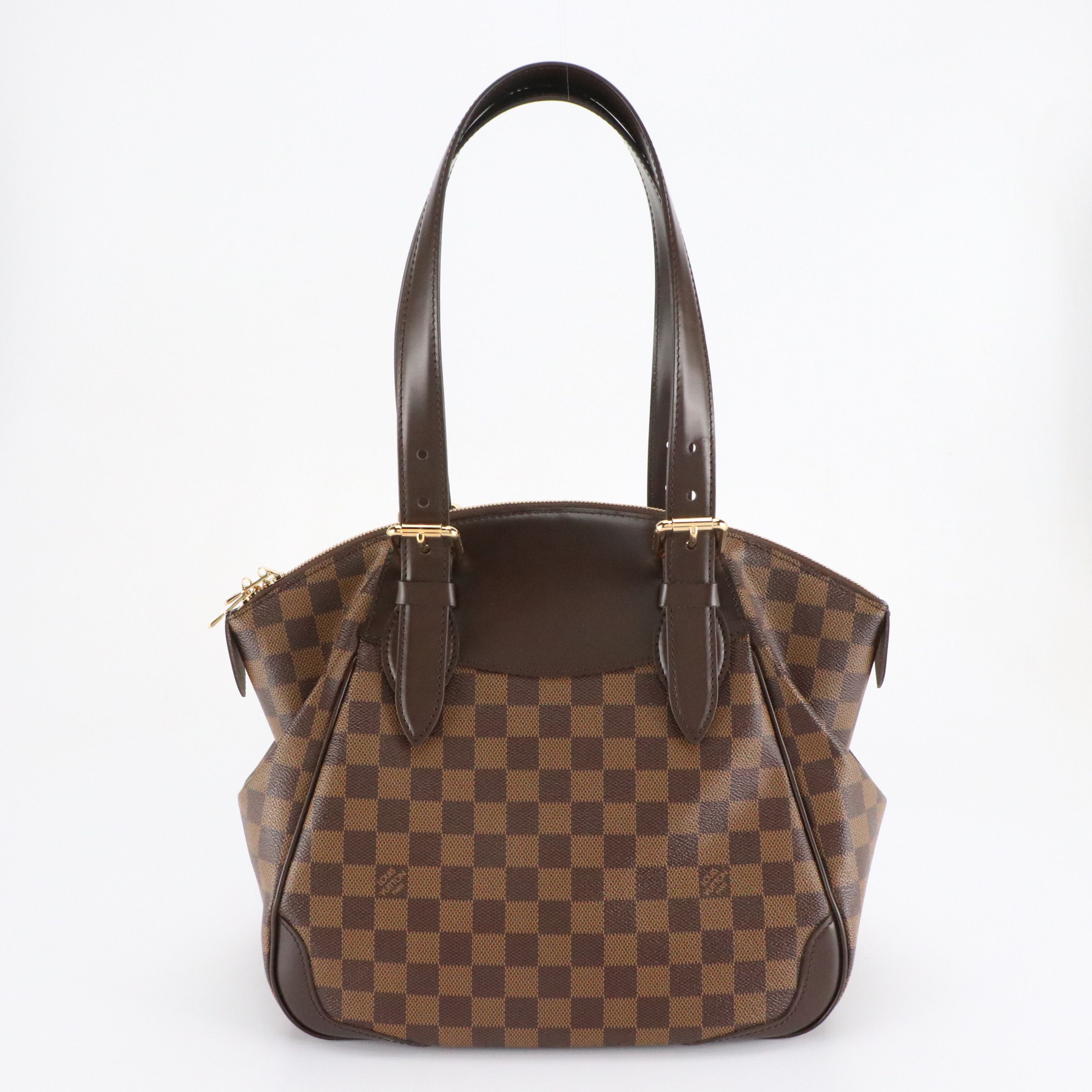 Louis Vuitton Verona MM Satchel Bag in Damier Ebene Canvas and Leather, With Box