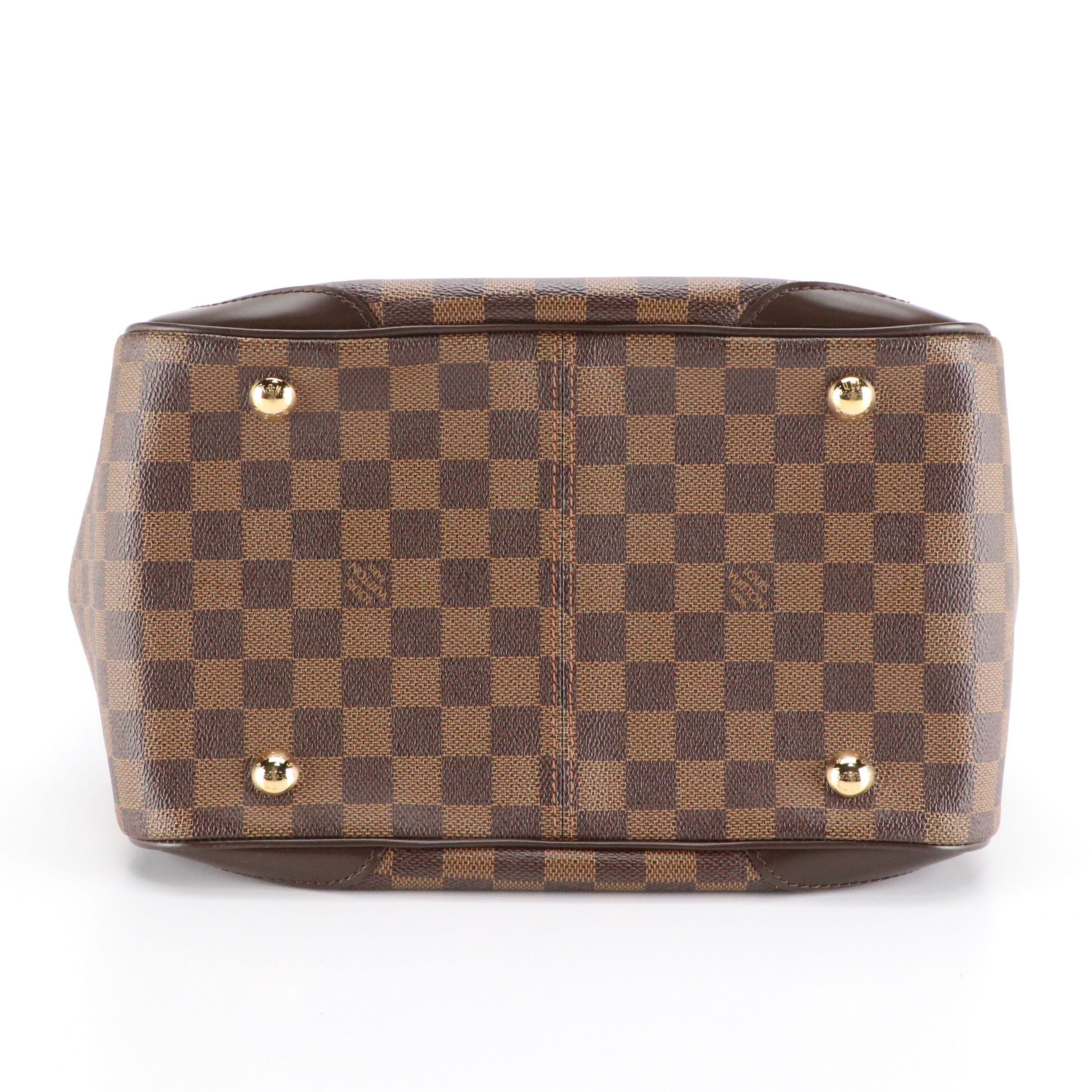 Louis Vuitton Verona MM Satchel Bag in Damier Ebene Canvas and Leather, With Box