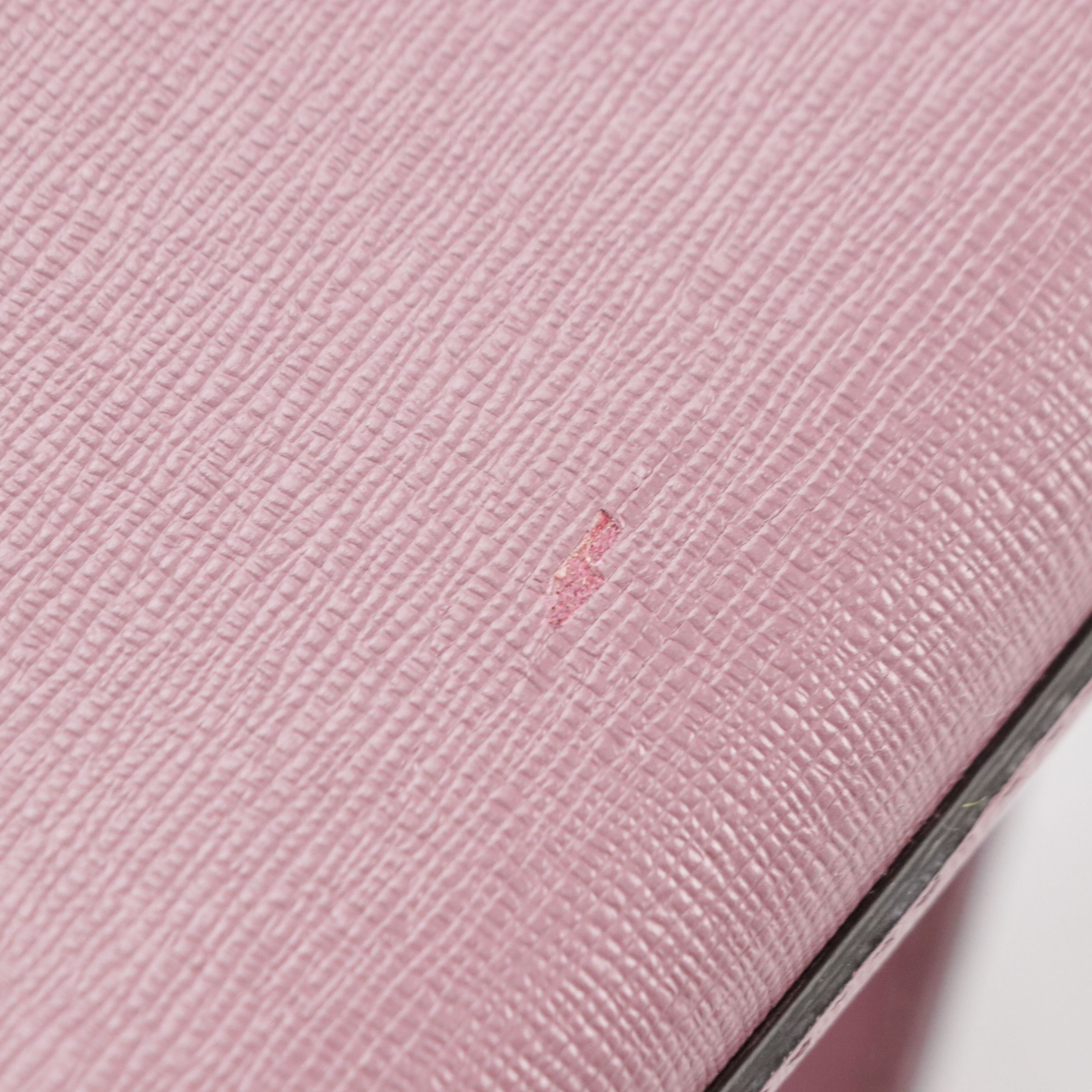 Fendi Petite 2Jours Elite Two-Way Tote Bag in Purple Textured and Smooth Leather