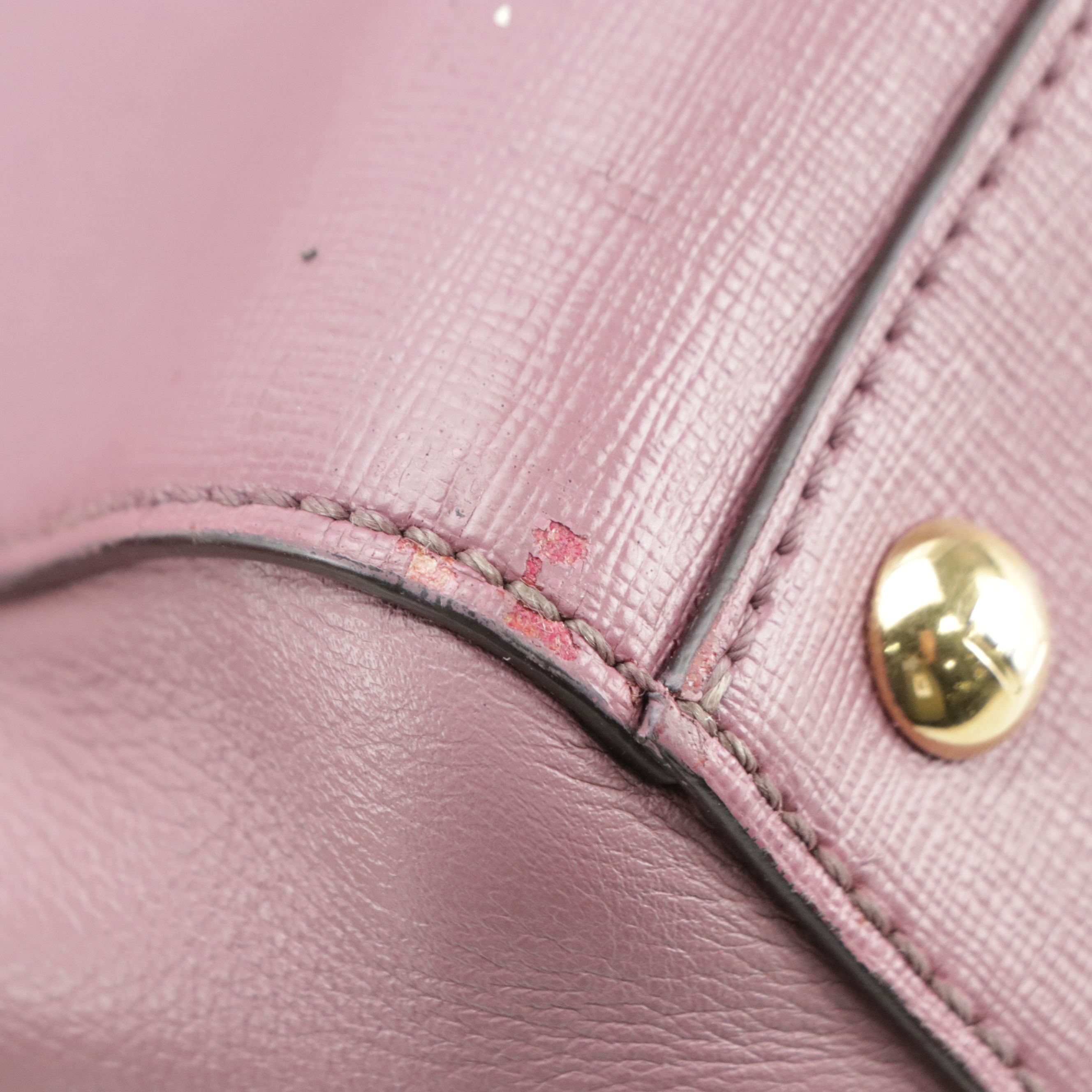 Fendi Petite 2Jours Elite Two-Way Tote Bag in Purple Textured and Smooth Leather