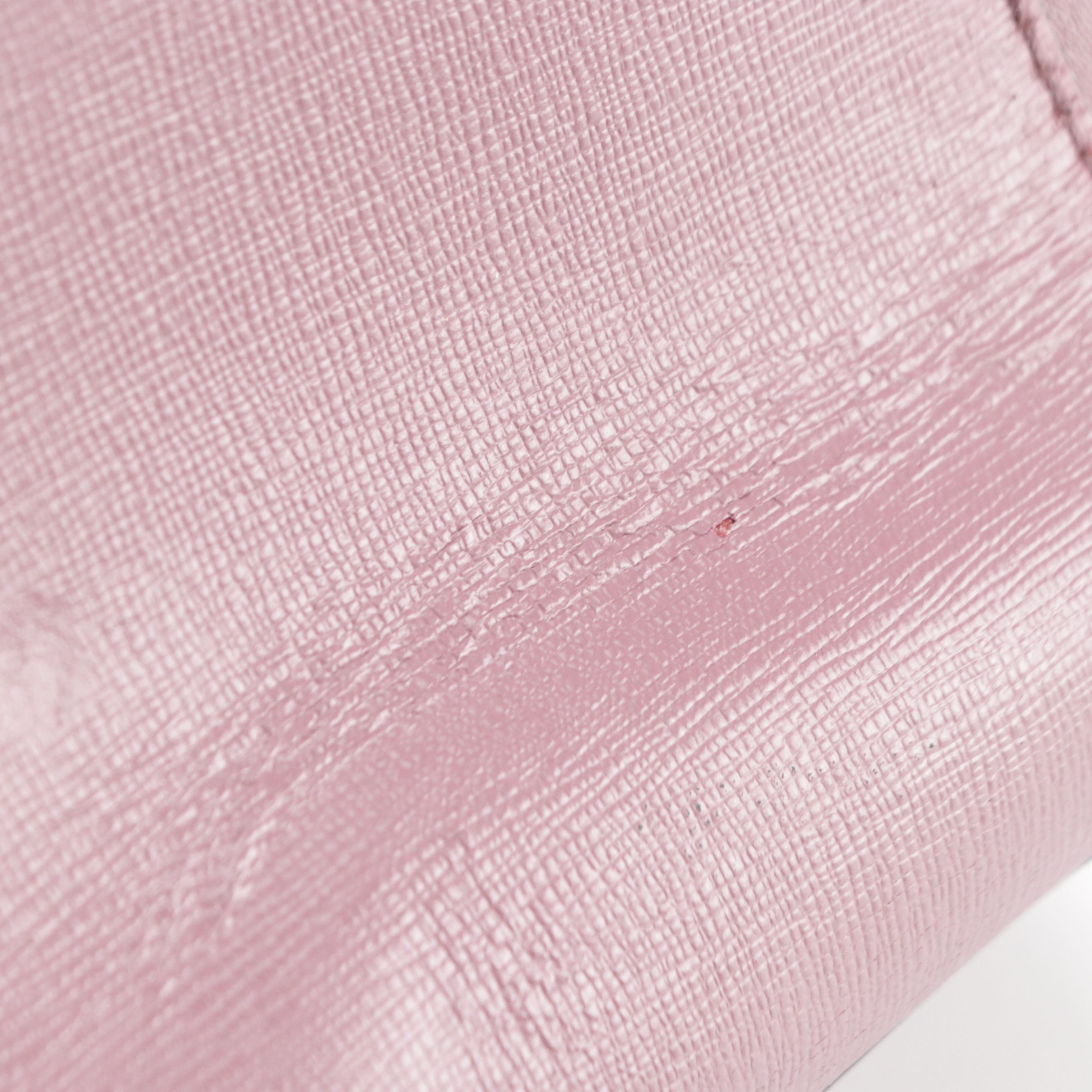 Fendi Petite 2Jours Elite Two-Way Tote Bag in Purple Textured and Smooth Leather