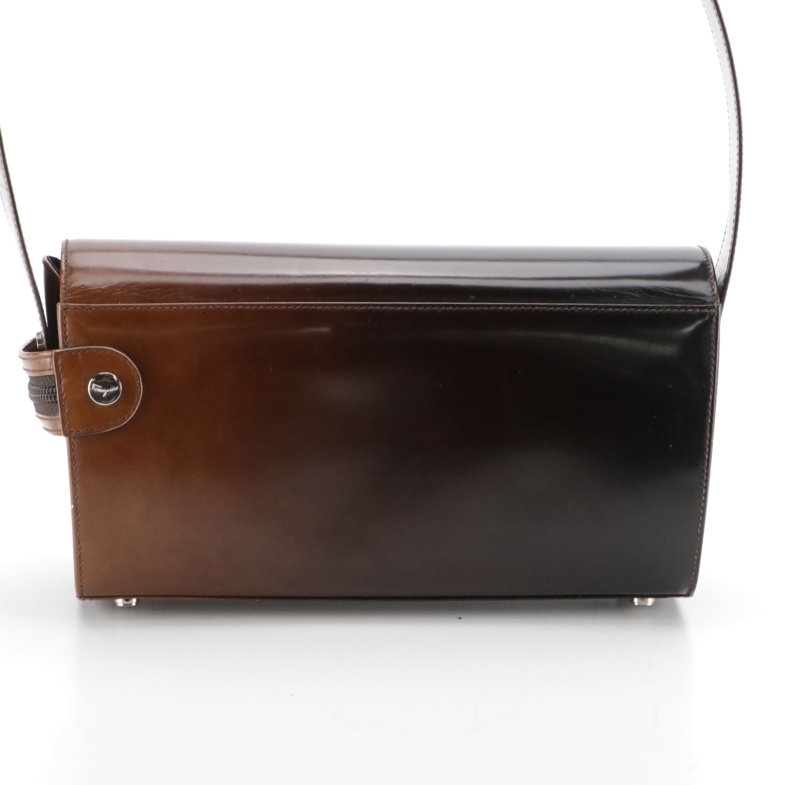Salvatore Ferragamo Shoulder Bag in Brown Ombré Smooth Calf Leather