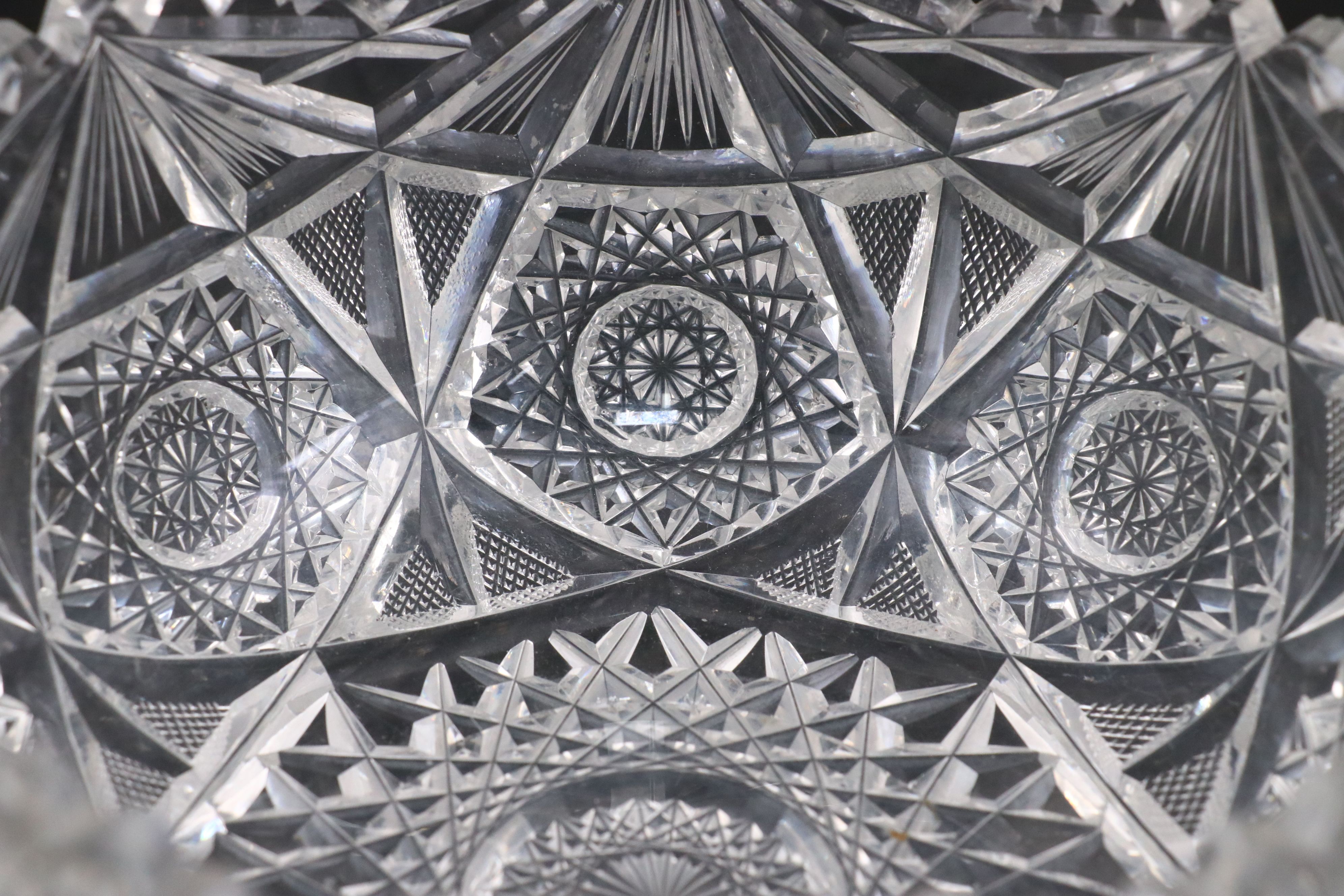 Pitkin & Brooks Glass "Columbia" Crystal Trumpet Vase with Other Crystal Décor