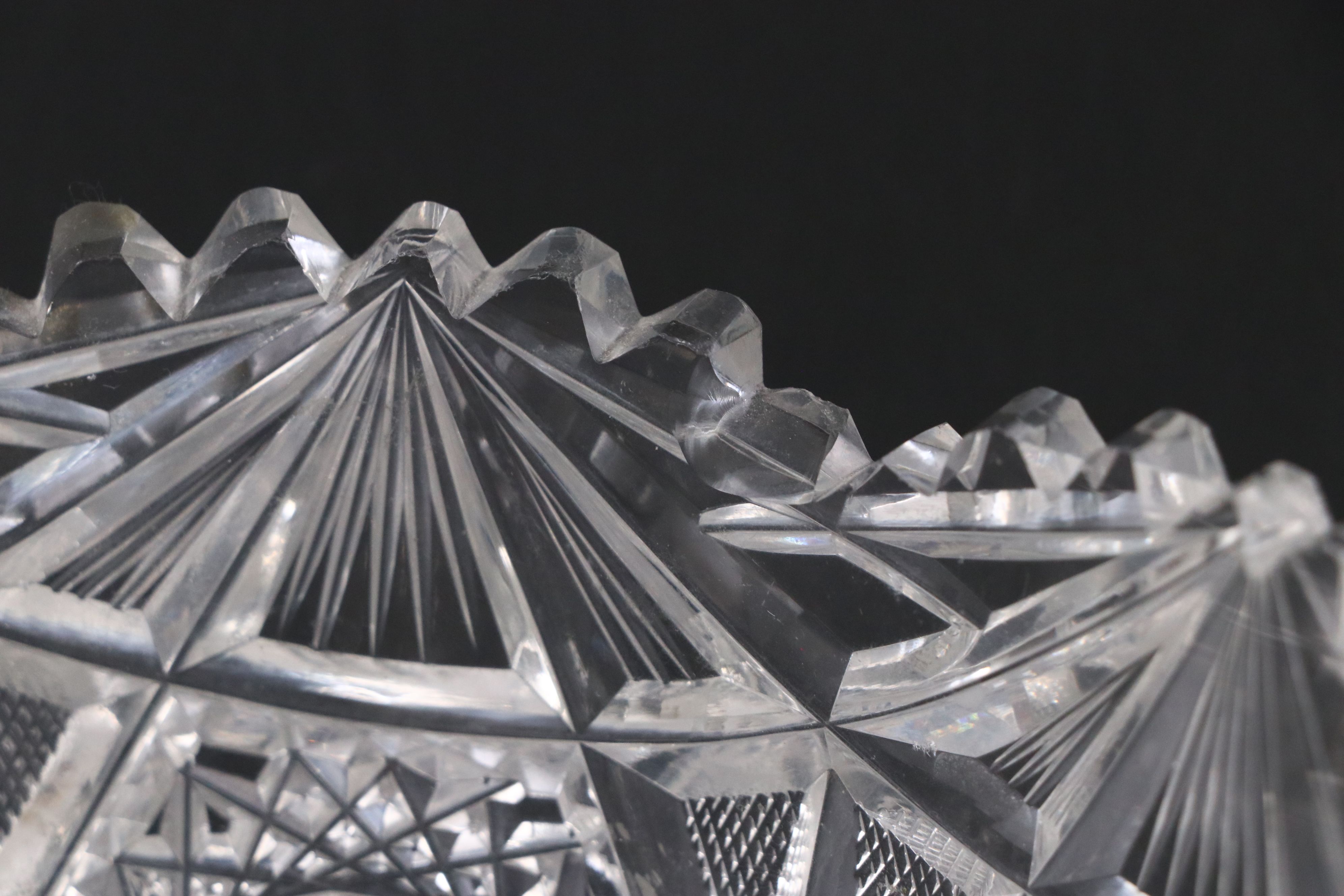 Pitkin & Brooks Glass "Columbia" Crystal Trumpet Vase with Other Crystal Décor