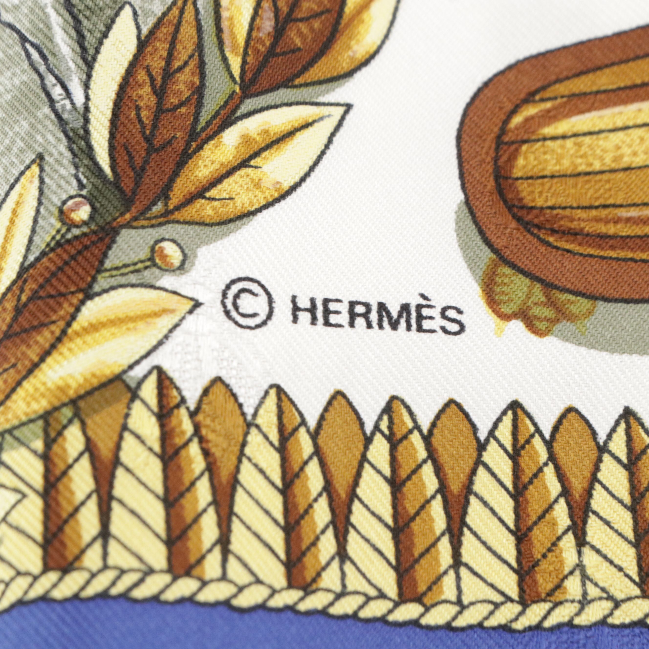 Hermès "Napoléon" Silk Bee Jacquard Scarf 90