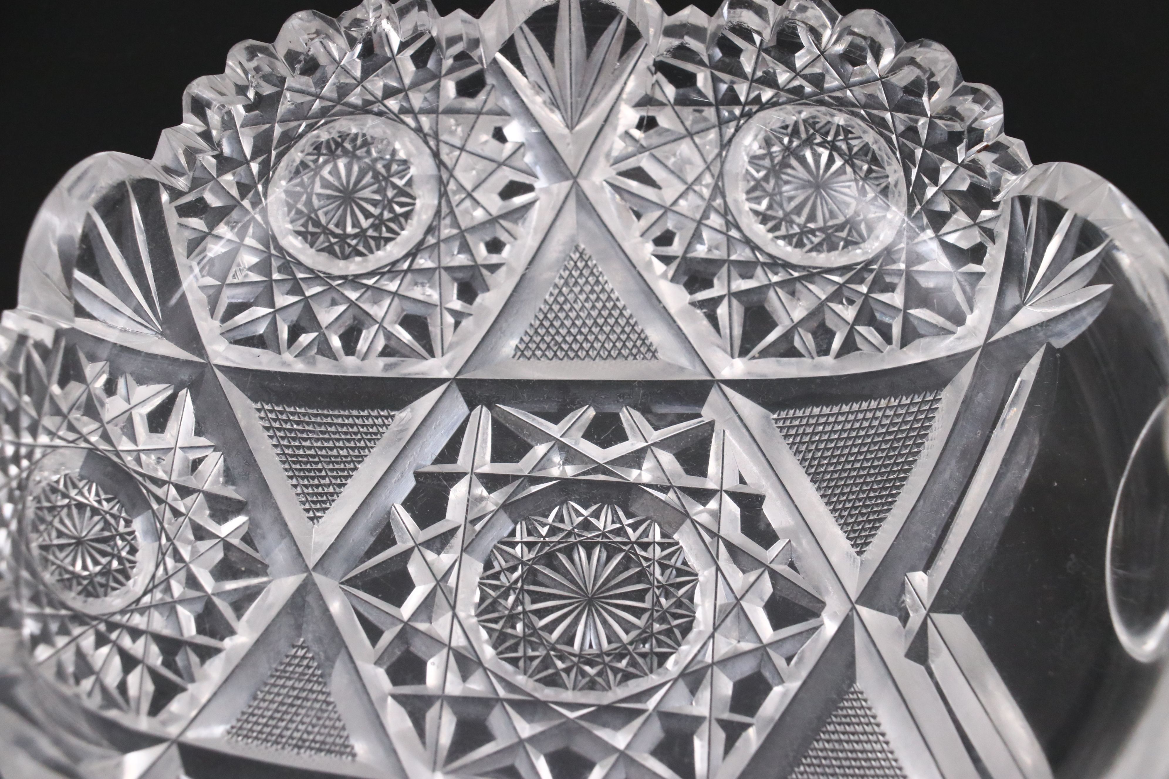 Pitkin & Brooks Glass "Columbia" Crystal Trumpet Vase with Other Crystal Décor