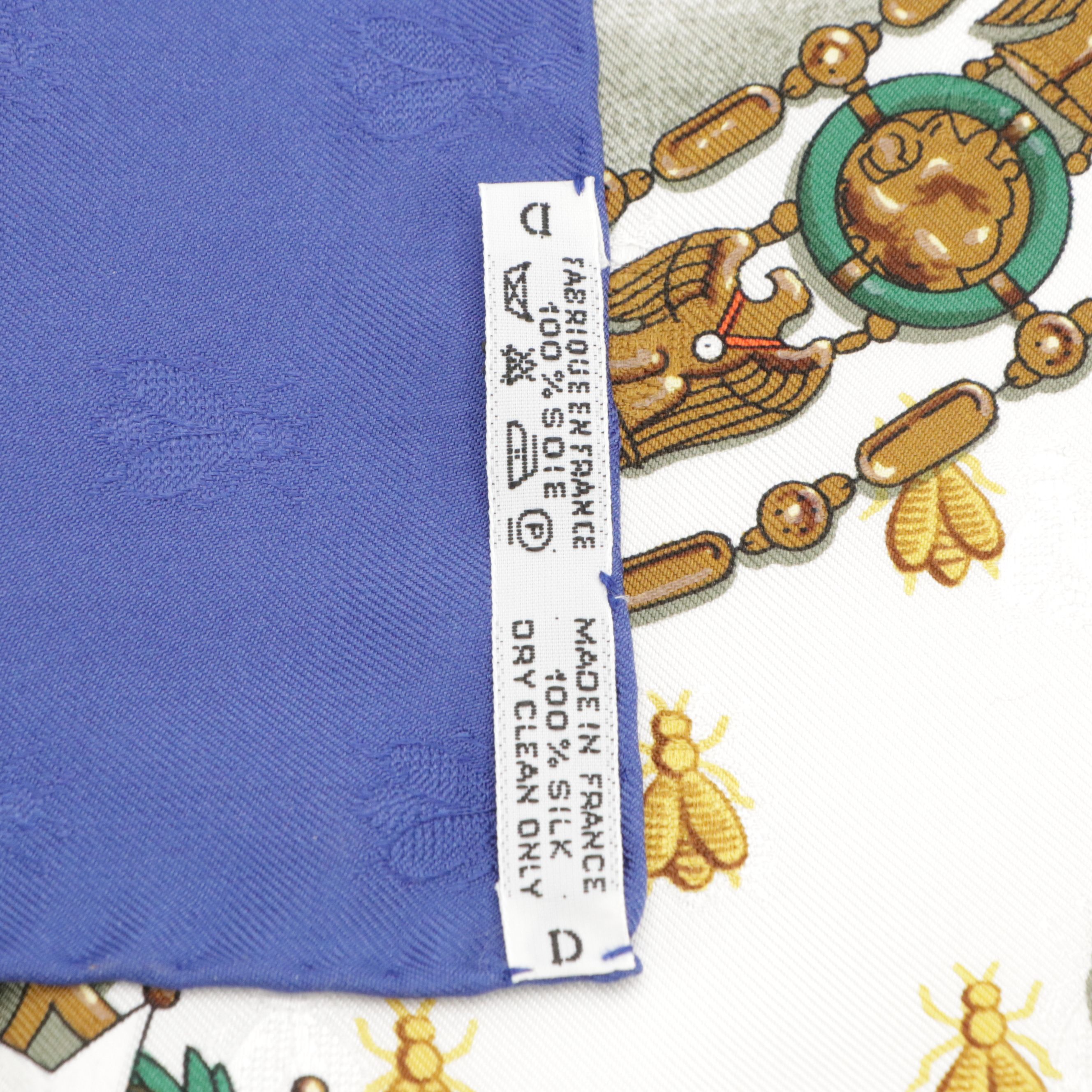 Hermès "Napoléon" Silk Bee Jacquard Scarf 90