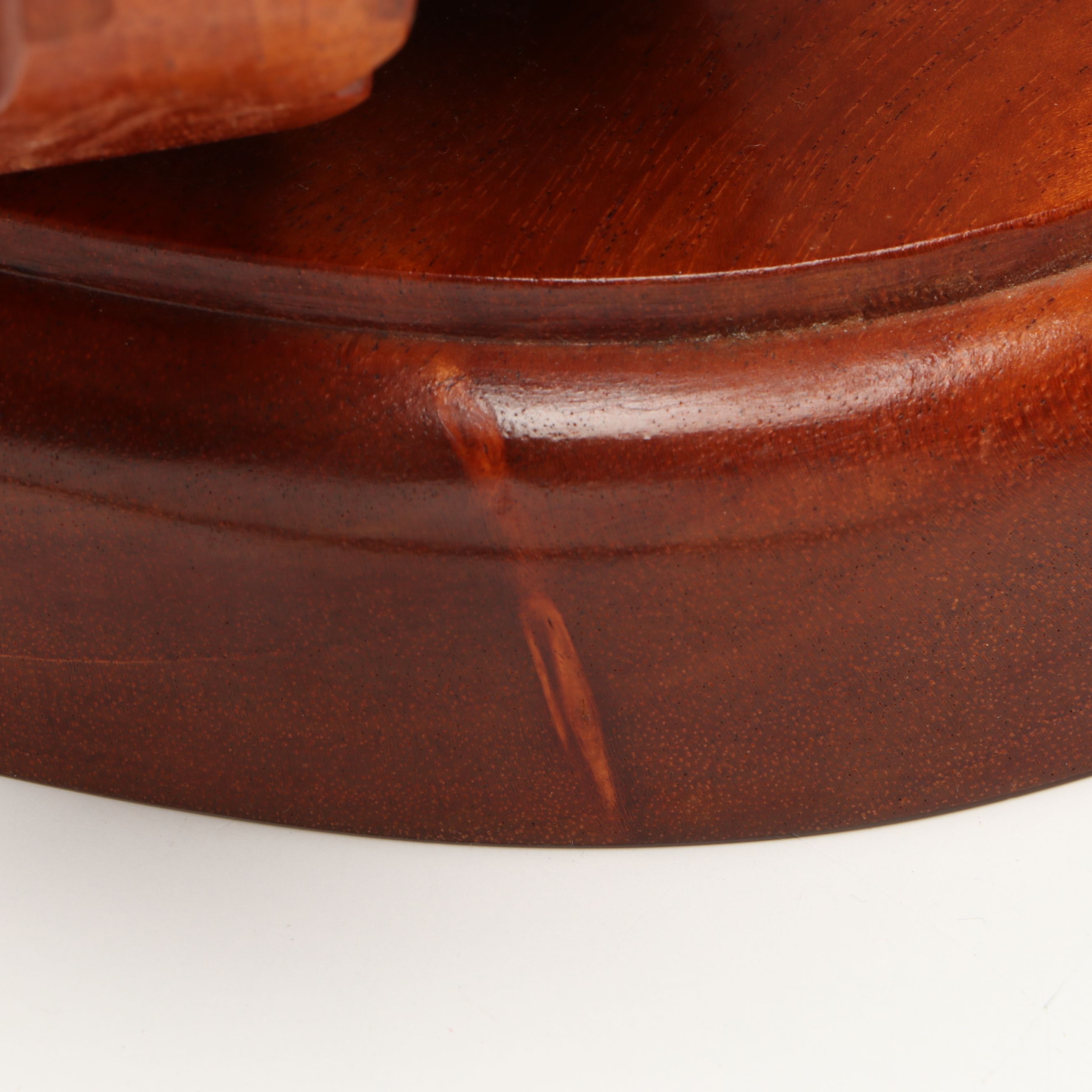 MCM Carved Wood Double Flame Biomorphic Sculpture